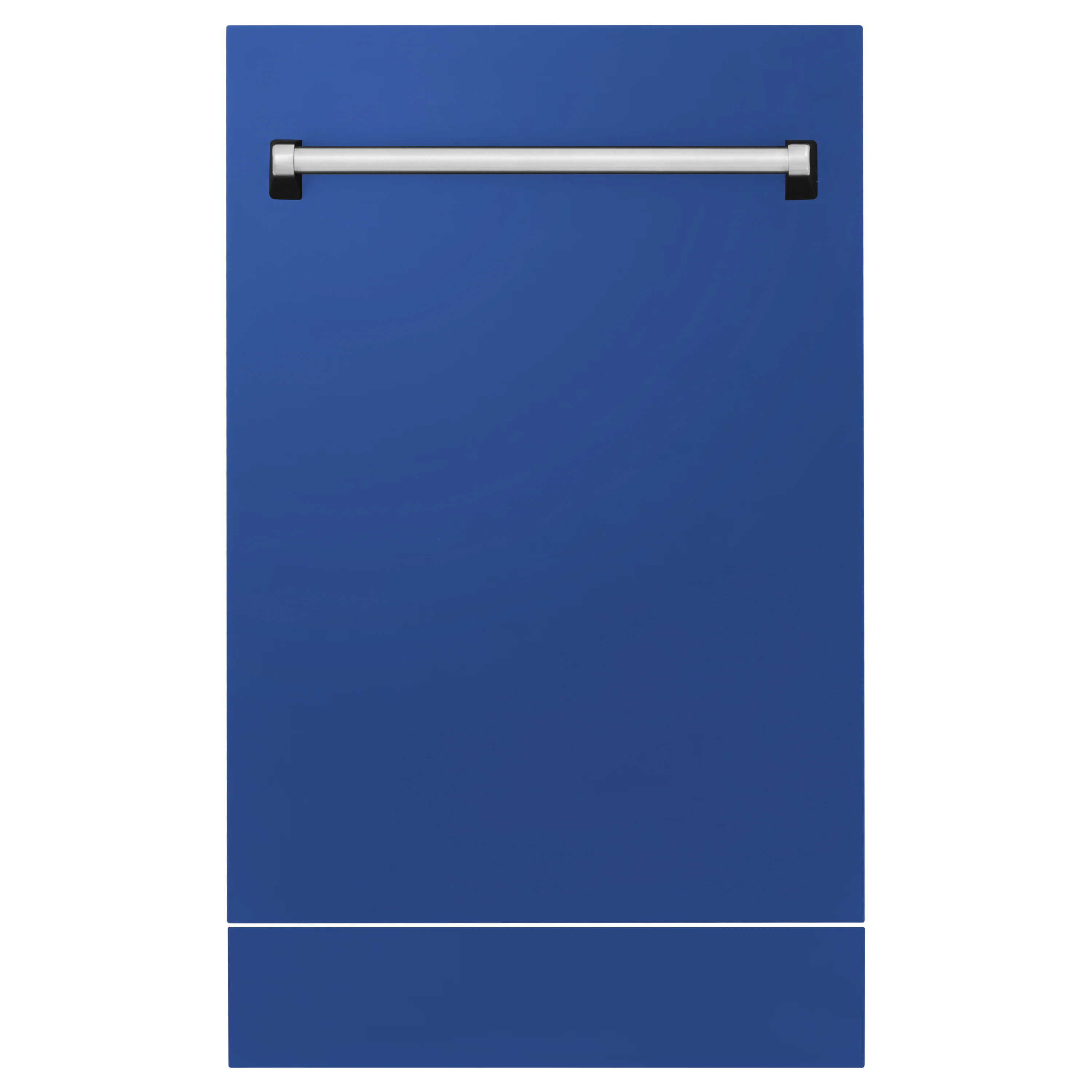 ZLINE 18" Tallac Dishwasher Panel in Blue Matte with Traditional Handle (DPV-BM-18) - Image 3