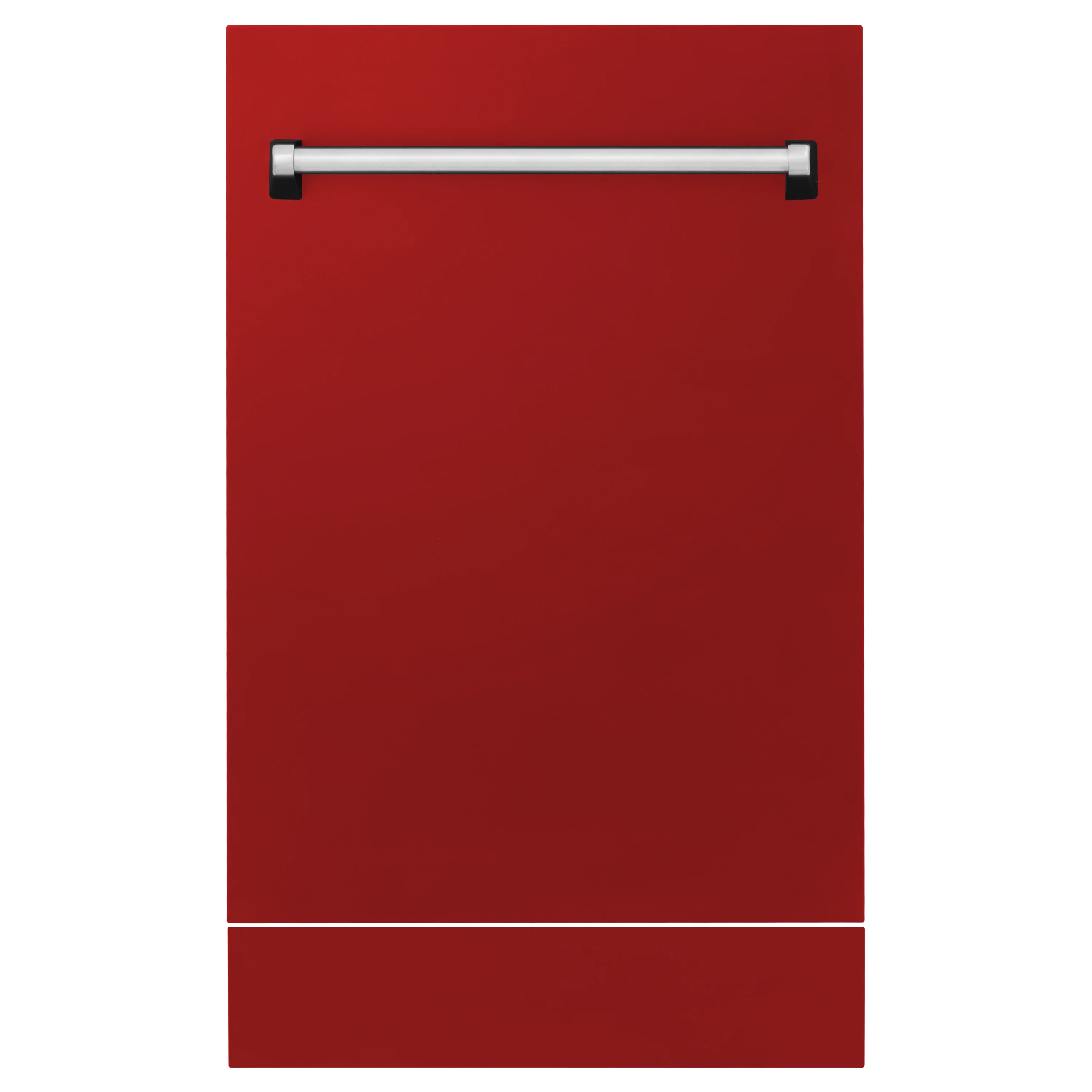 ZLINE 18" Tallac Dishwasher Panel in Red Matte with Traditional Handle (DPV-RM-18) - Image 3