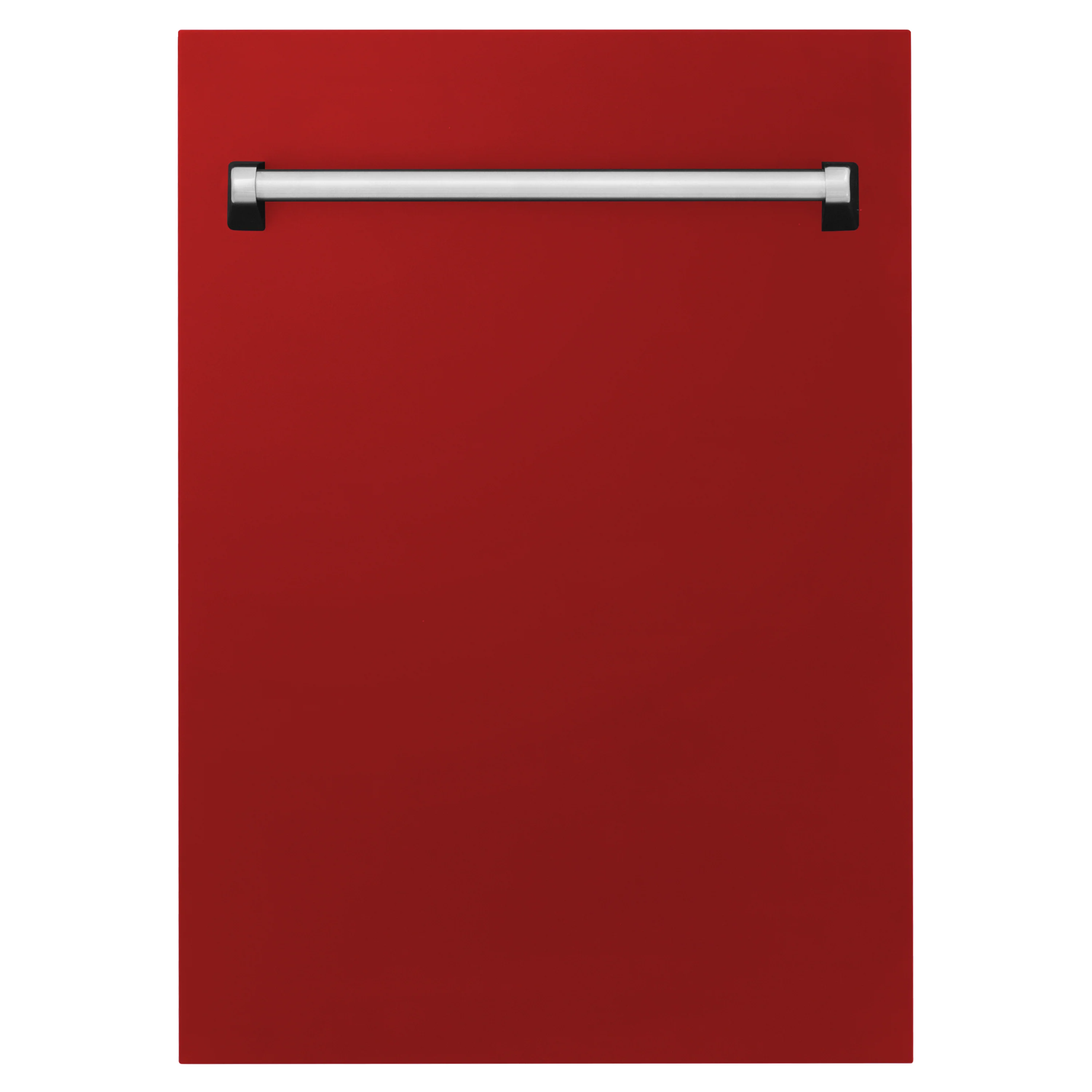 ZLINE 18" Tallac Dishwasher Panel in Red Matte with Traditional Handle (DPV-RM-18) - Image 4