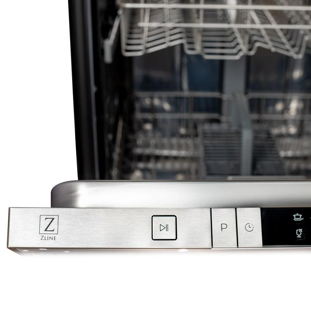 ZLINE 24 in. Top Control Dishwasher with Red Gloss Panel and Traditional Style Handle, 52dBa (DW-RG-24) - Image 6