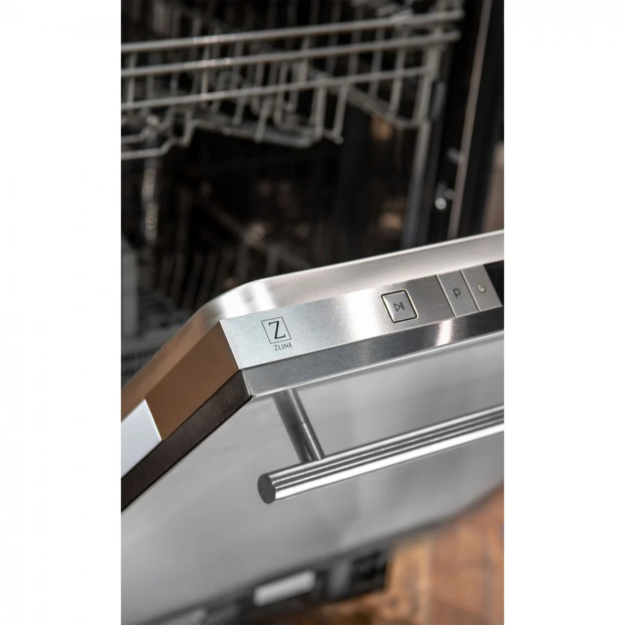 ZLINE 24 in. Stainless Steel Top Control Built-In Dishwasher with Stainless Steel Tub and Modern Style Handle (DW-304-24) - Image 11