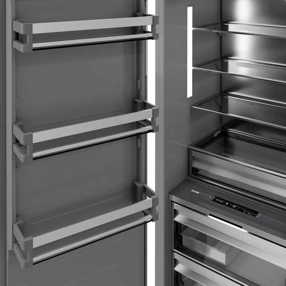 ZLINE 24 in. 12.4 cu. ft. Column Freezer in Stainless Steel with Graphite Gray Interior (RCFV-304-24) - Image 10
