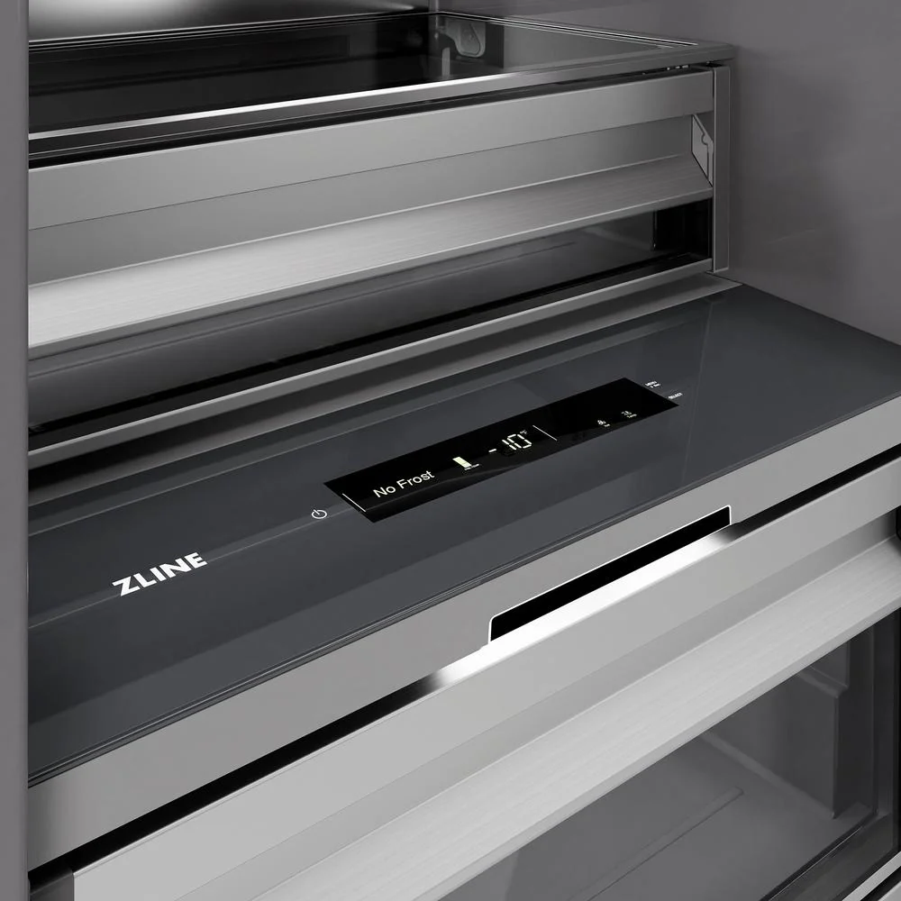 ZLINE 24 in. 12.4 cu. ft. Column Freezer in Stainless Steel with Graphite Gray Interior (RCFV-304-24) - Image 5