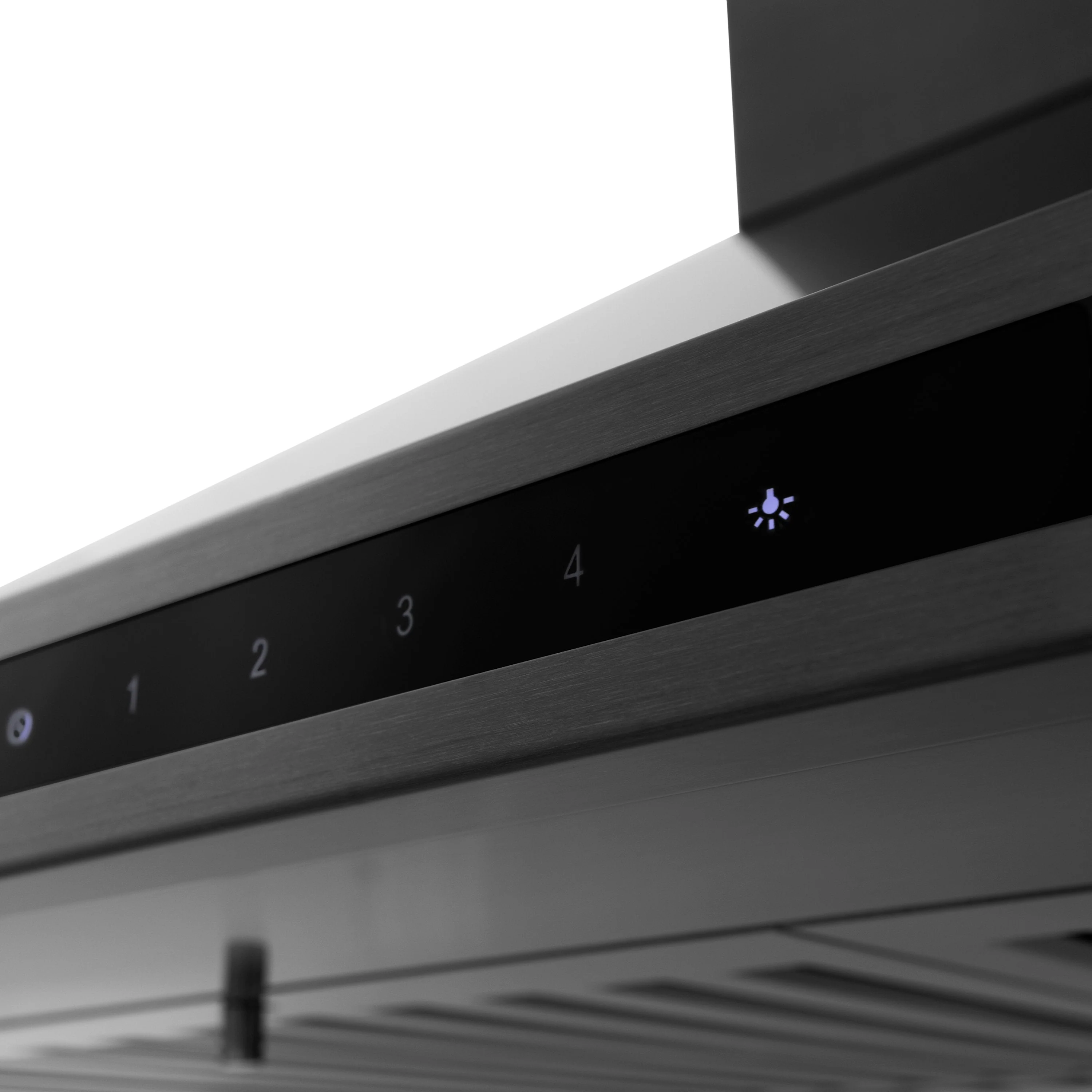 ZLINE 24" Convertible Wall Mount Range Hood in Black Stainless Steel with Set of 2 Charcoal Filters, LED lighting and Dishwasher-Safe Baffle Filters (BSKBN-CF-24) - Image 4