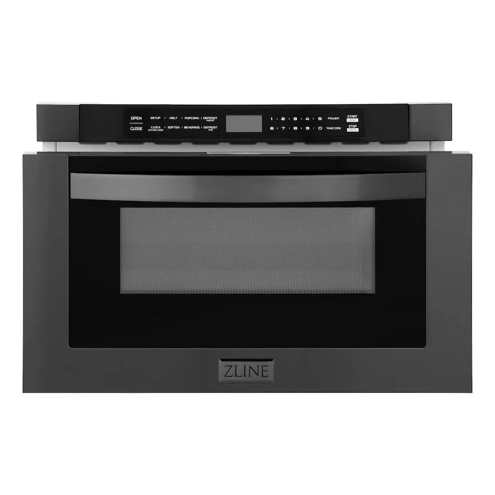 ZLINE 24 in. 1.2 cu. ft. Built-in Microwave Drawer in Black Stainless Steel, Open Box-Great Condition - Image 3