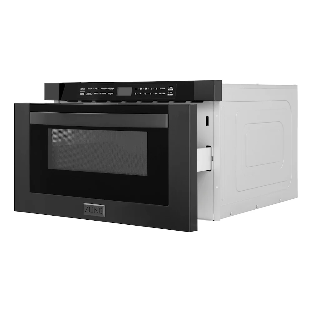 ZLINE 24 in. 1.2 cu. ft. Built-in Microwave Drawer in Black Stainless Steel, Open Box-Great Condition - Image 5