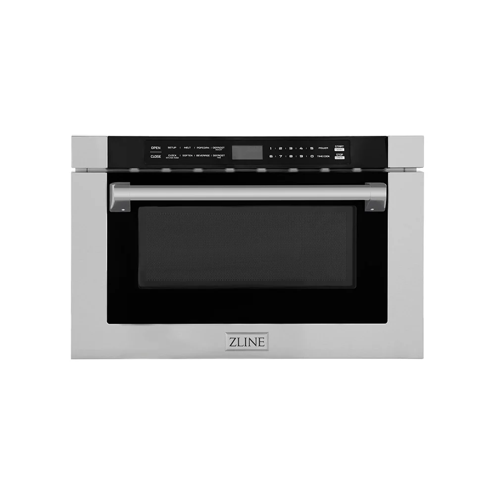 ZLINE 24 in. 1.2 cu. ft. Built-in Microwave Drawer with a Traditional Handle in Stainless Steel, Open Box-Great Condition - Image 3