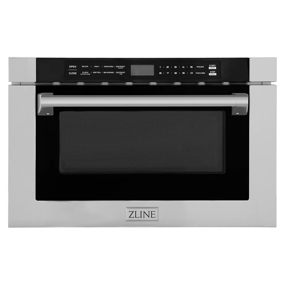 ZLINE 24 in. 1.2 cu. ft. Built-in Microwave Drawer with a Traditional Handle in Stainless Steel, Open Box-Great Condition - Image 4