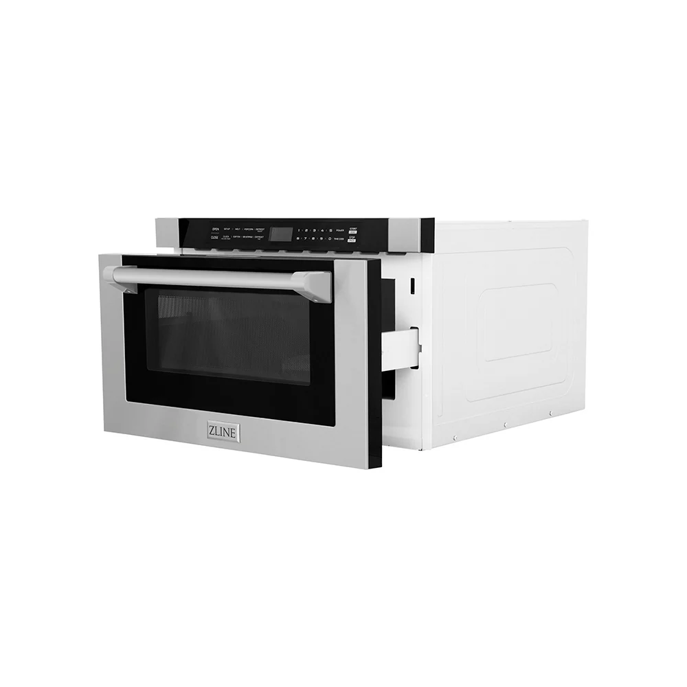 ZLINE 24 in. 1.2 cu. ft. Built-in Microwave Drawer with a Traditional Handle in Stainless Steel, Open Box-Great Condition - Image 5
