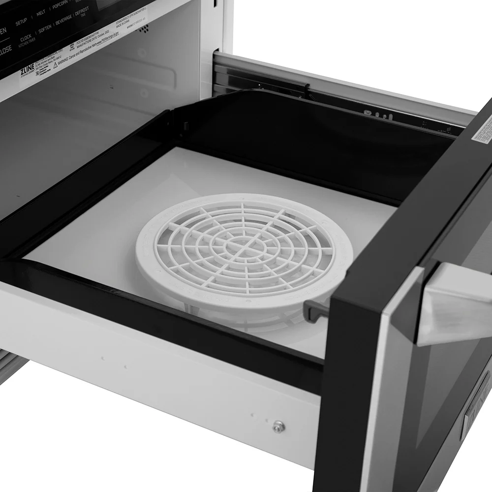 ZLINE 24 in. 1.2 cu. ft. Built-in Microwave Drawer with a Traditional Handle in Stainless Steel, Open Box-Great Condition - Image 8