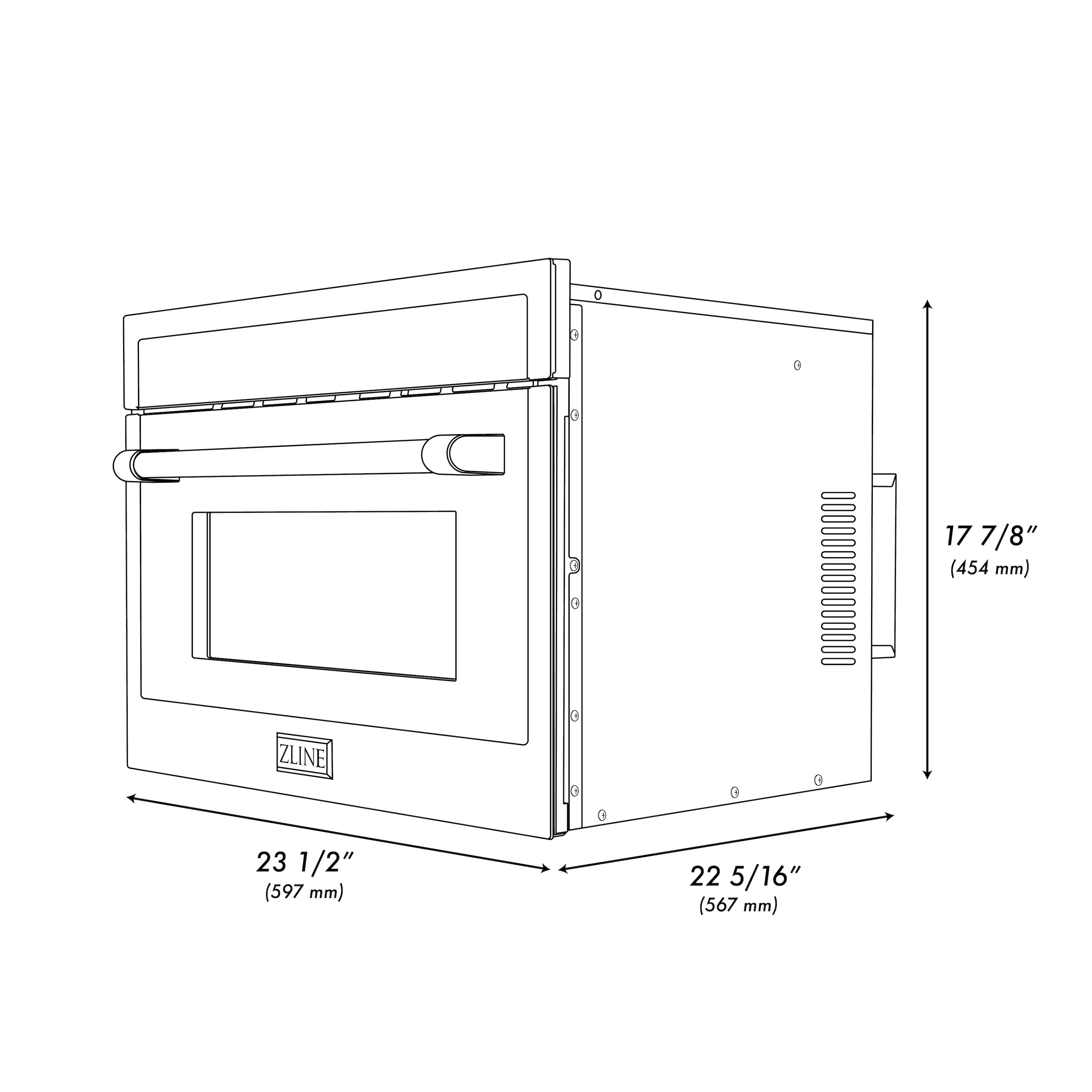 ZLINE 24 in. 1.6 cu ft. Built-in Convection Microwave Oven in Satin Stainless Steel with Speed and Sensor Cooking, Open Box-Great Condition - Image 12