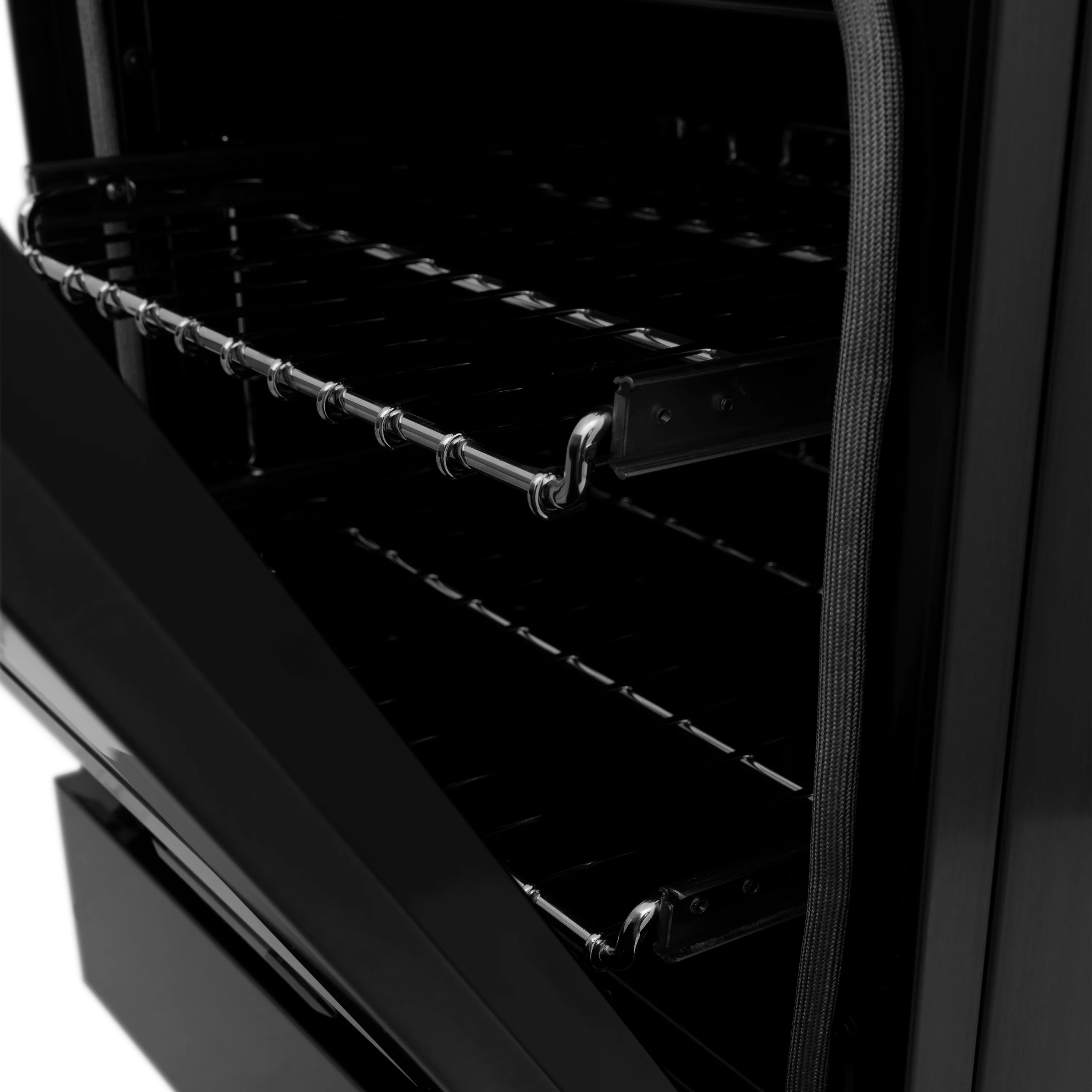 ZLINE 24 in. 2.8 cu. ft. Legacy Dual Fuel Range with 4 Burner Gas Cooktop and Electric Convection Oven in Black Stainless Steel, Open Box-Great Condition - Image 11