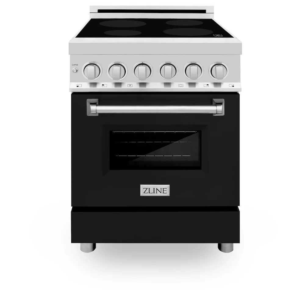 ZLINE 24 in. 2.8 cu. ft. Legacy Induction Range with 4 Element Cooktop and Electric Oven in Stainless Steel and Black Matte Door, Open Box-Great Condition - Image 4