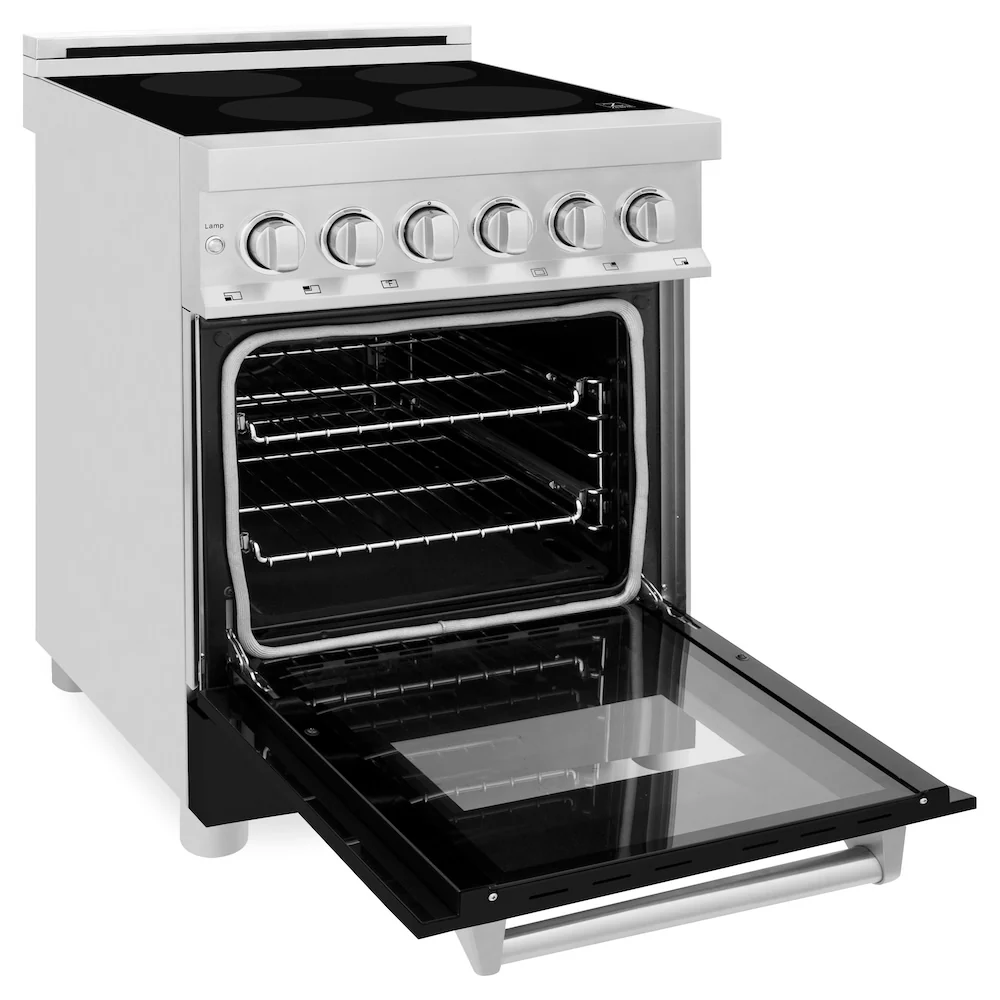 ZLINE 24 in. 2.8 cu. ft. Legacy Induction Range with 4 Element Cooktop and Electric Oven in Stainless Steel and Black Matte Door, Open Box-Great Condition - Image 6