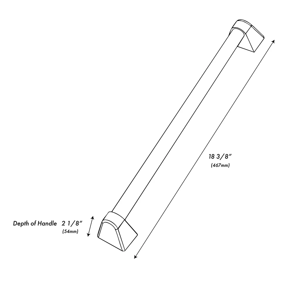 ZLINE 24 in. Microwave Helix Handle (Set of 1) in Black Stainless Steel (MWHZ-24-K-BS) - Image 5