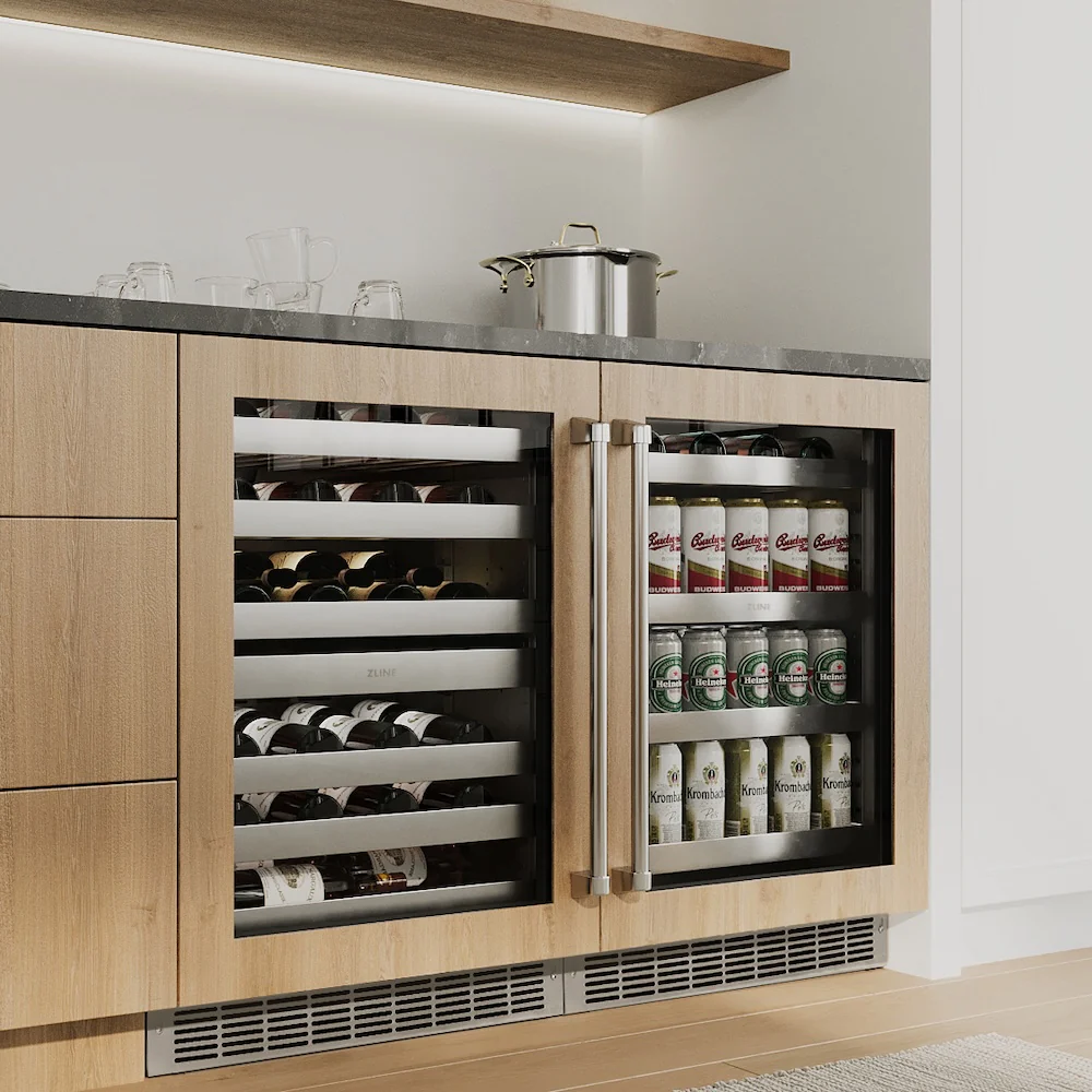 ZLINE 24 in. Touchstone 151 Can Beverage Fridge with Panel Ready Glass Door, Open Box-Great Condition - Image 14