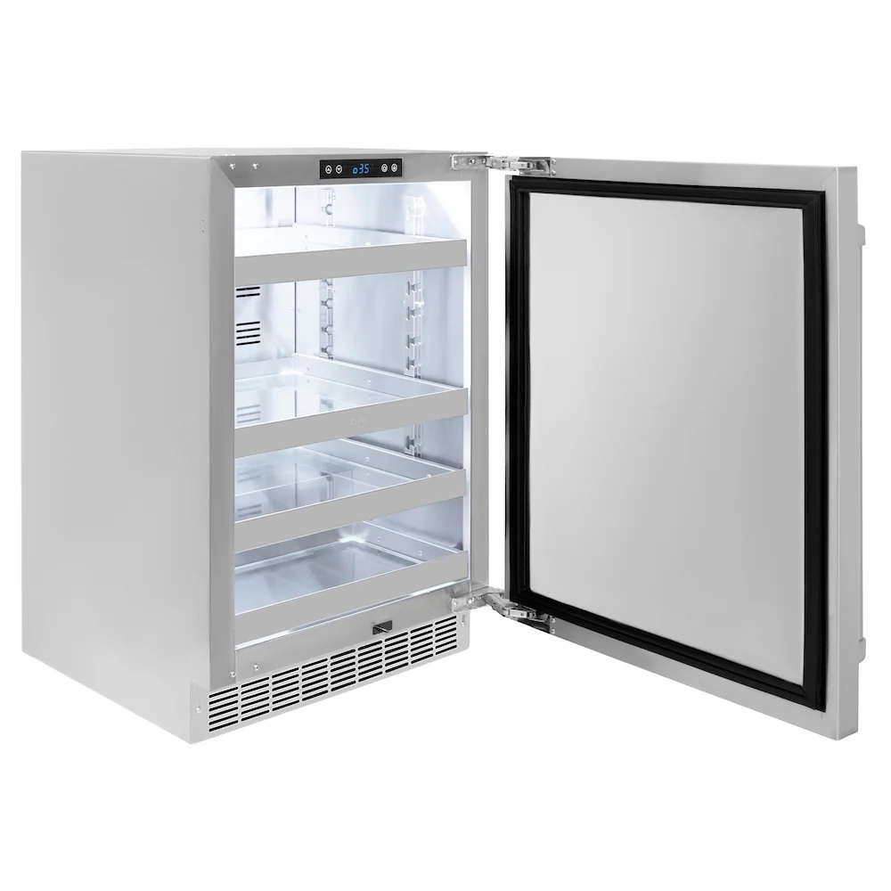 ZLINE 24 in. Touchstone 151 Can Beverage Fridge with Solid Stainless Steel Door, Open Box-Great Condition - Image 6