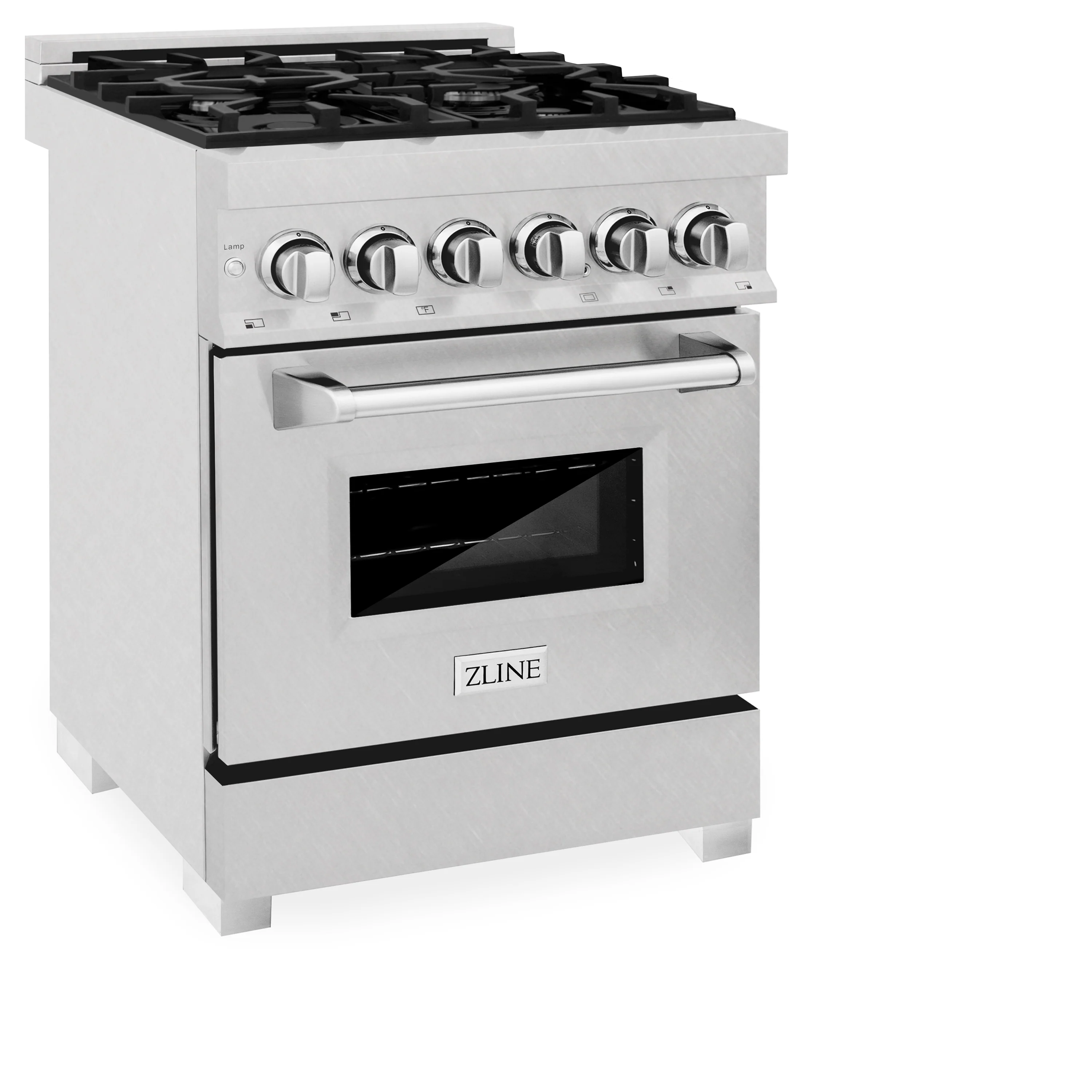 ZLINE 24 in. 2.8 cu. ft. Legacy Dual Fuel Range with 4 Burner Gas Cooktop and Electric Convection Oven in Satin Stainless Steel (RAS-SN-24) - Image 5