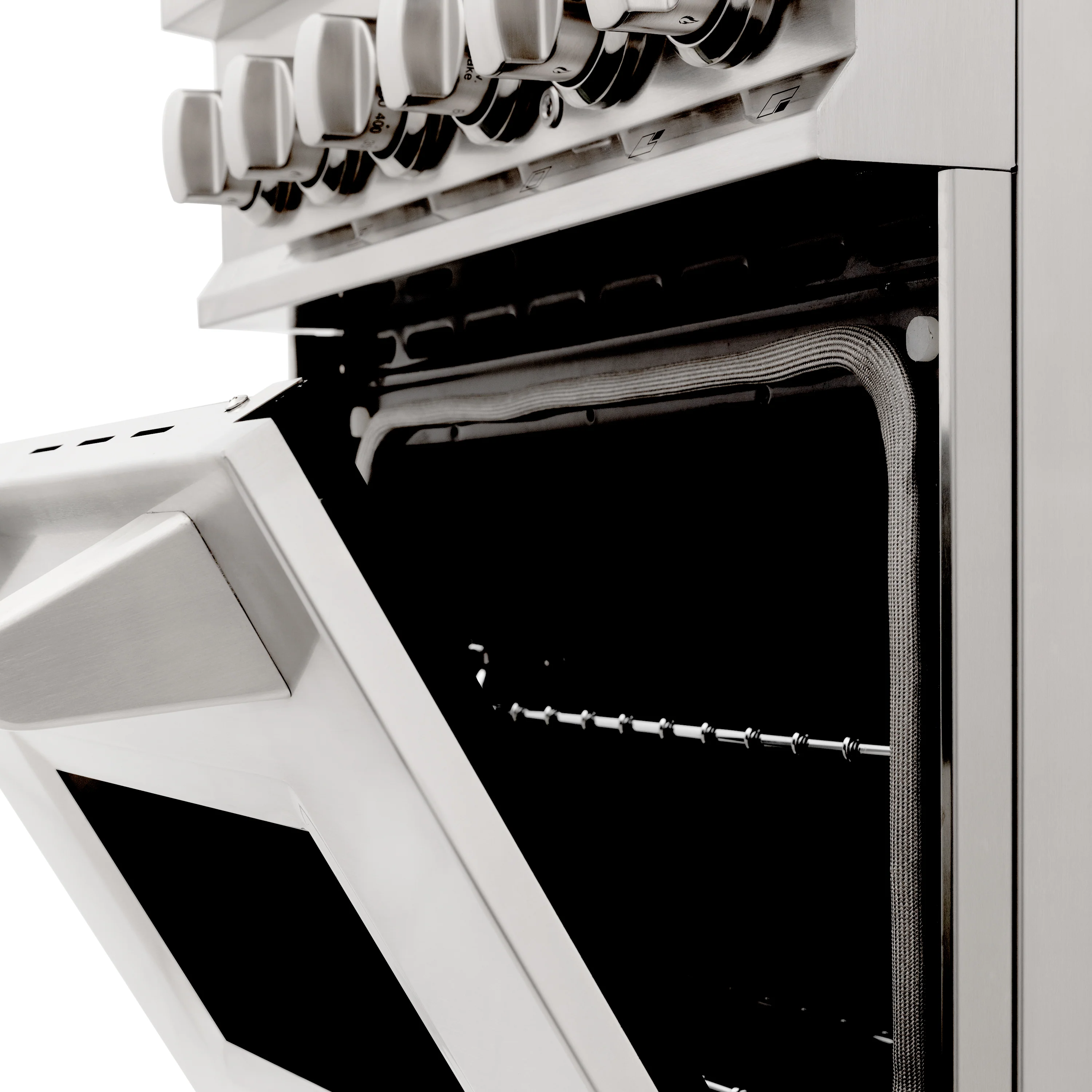 ZLINE 24 in. 2.8 cu. ft. Legacy Dual Fuel Range with 4 Burner Gas Cooktop and Electric Convection Oven in Stainless Steel (RA24) - Image 11