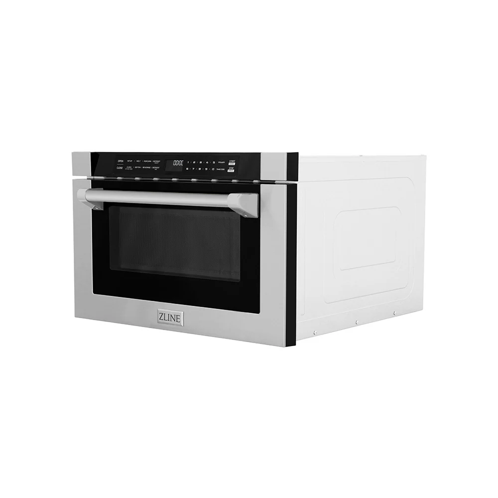 ZLINE 24 in. 1.2 cu. ft. Built-in Microwave Drawer with a Traditional Handle in Stainless Steel (MWD-1-H) - Image 5