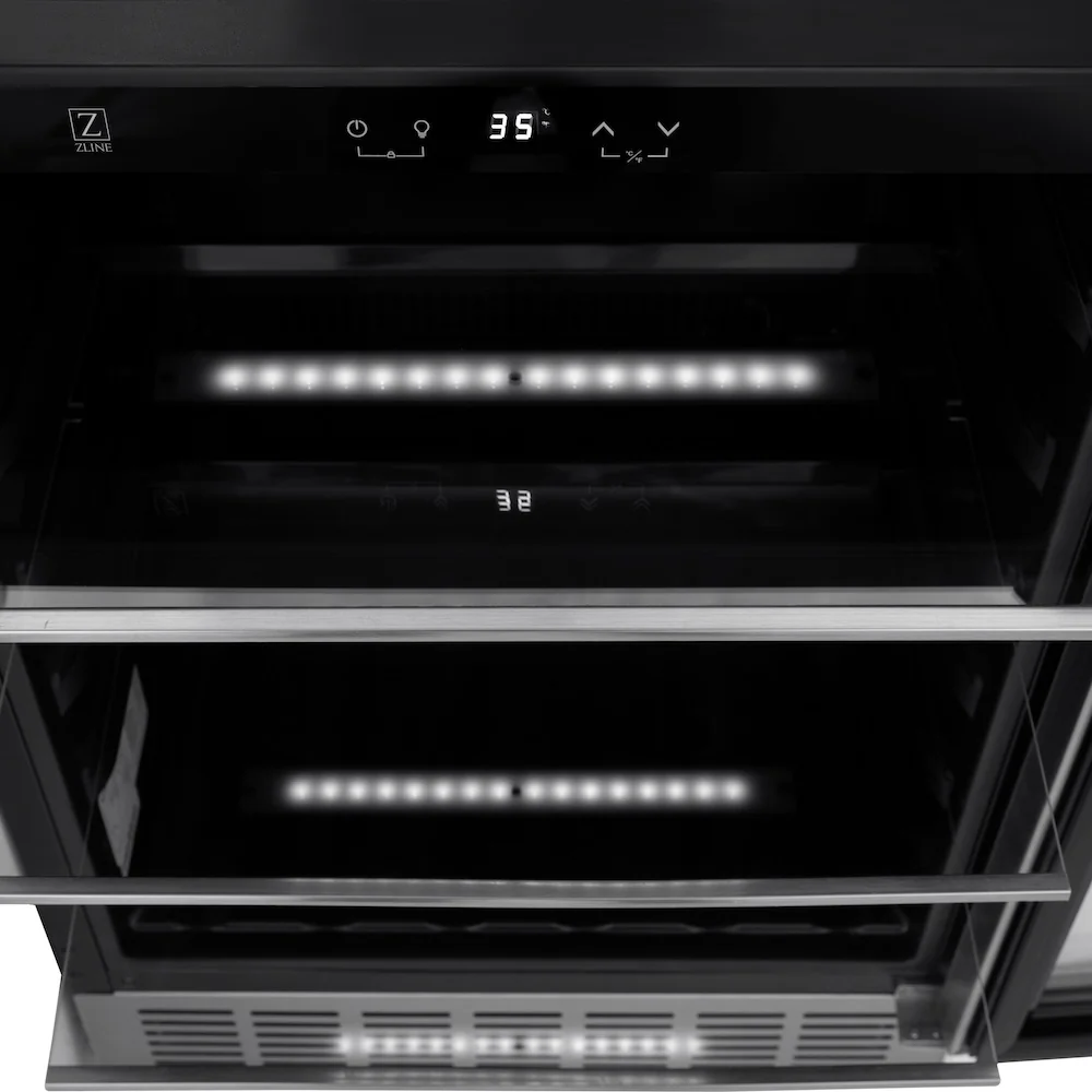 ZLINE 24 in. Monument 154 Can Beverage Fridge in Stainless Steel (RBV-US-24) - Image 10