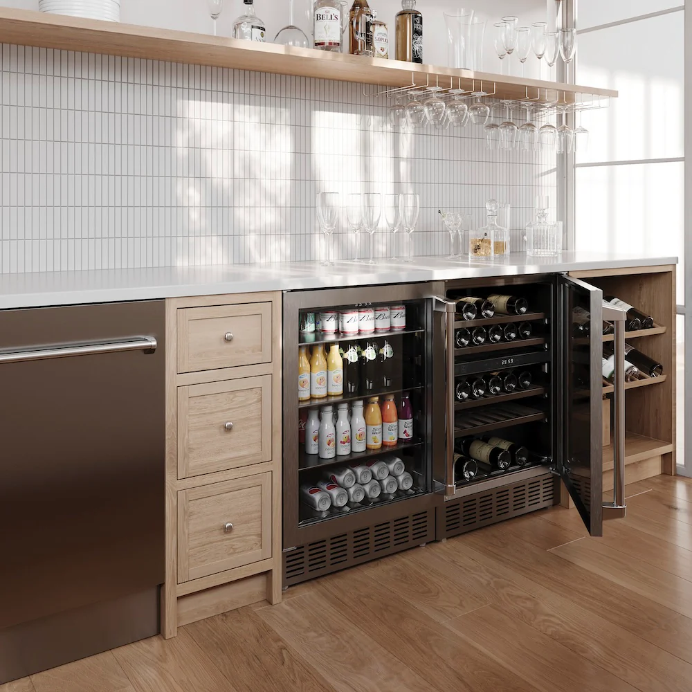 ZLINE 24 in. Monument 154 Can Beverage Fridge in Stainless Steel (RBV-US-24) - Image 13