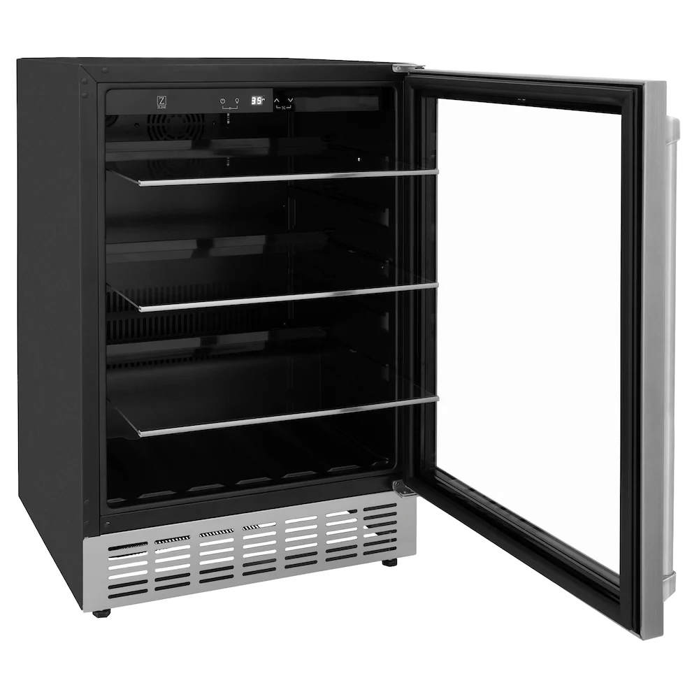 ZLINE 24 in. Monument 154 Can Beverage Fridge in Stainless Steel (RBV-US-24) - Image 7