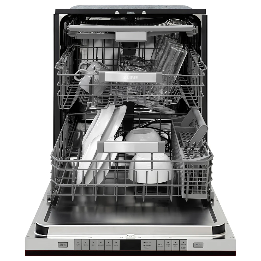 ZLINE 24 in. Monument Series 3rd Rack Dishwasher with Auto Door Open Drying, 44dBa, Oil Rubbed Bronze Panel (DWMT-ORB-24) - Image 7