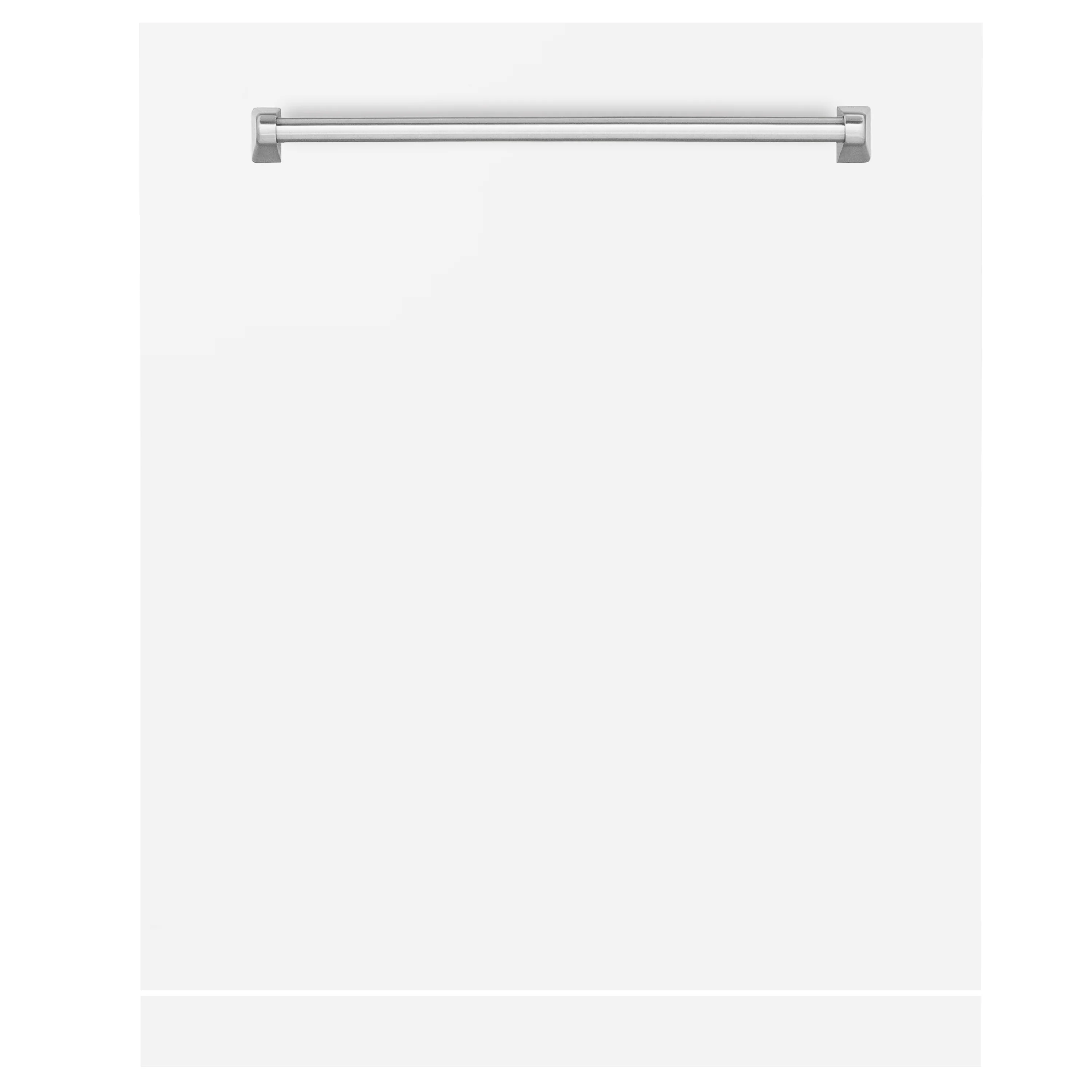 ZLINE 24" Monument Dishwasher Panel in White Matte with Traditional Handle (DPMT-WM-24) - Image 4