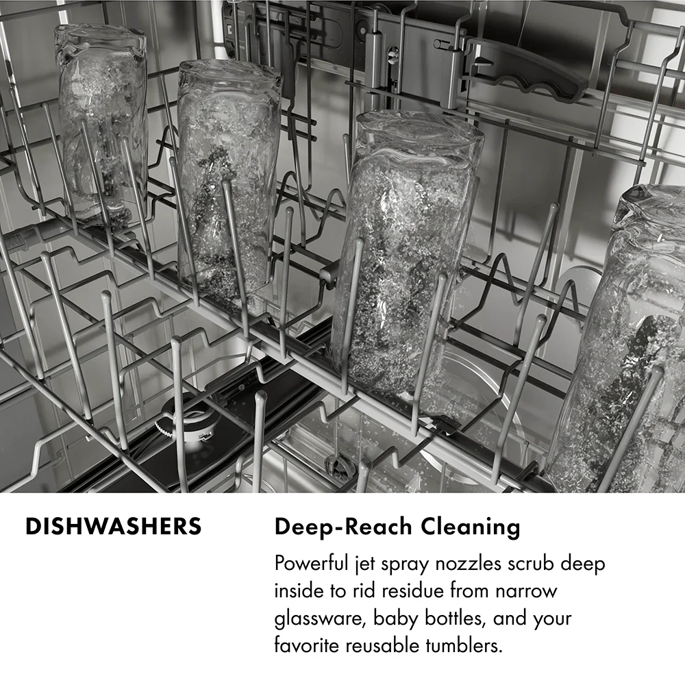 ZLINE 24 in. Monument Series 3rd Rack Dishwasher with Auto Door Open Drying, 44dBa, Stainless Steel Panel (DWMT-304-24) - Image 6