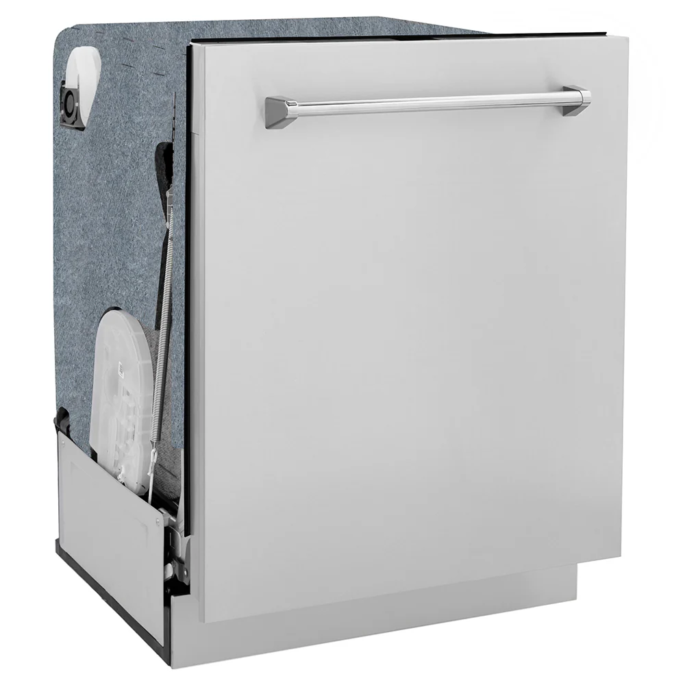 ZLINE 24 in. Monument Series 3rd Rack Dishwasher with Auto Door Open Drying, 44dBa, Stainless Steel Panel (DWMT-304-24) - Image 9