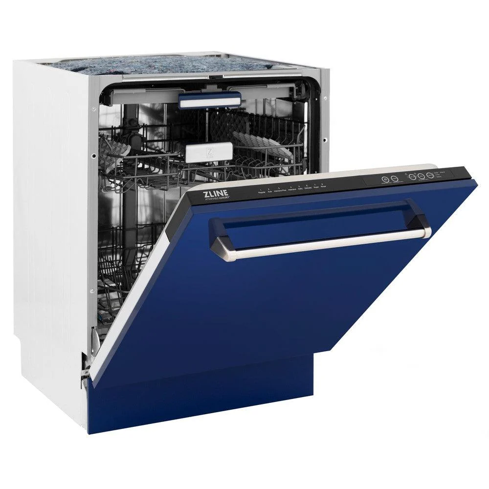 ZLINE 24" Tallac Series 3rd Rack Tall Tub Dishwasher in Blue Gloss with Stainless Steel Tub, 51dBa (DWV-BG-24) - Image 6