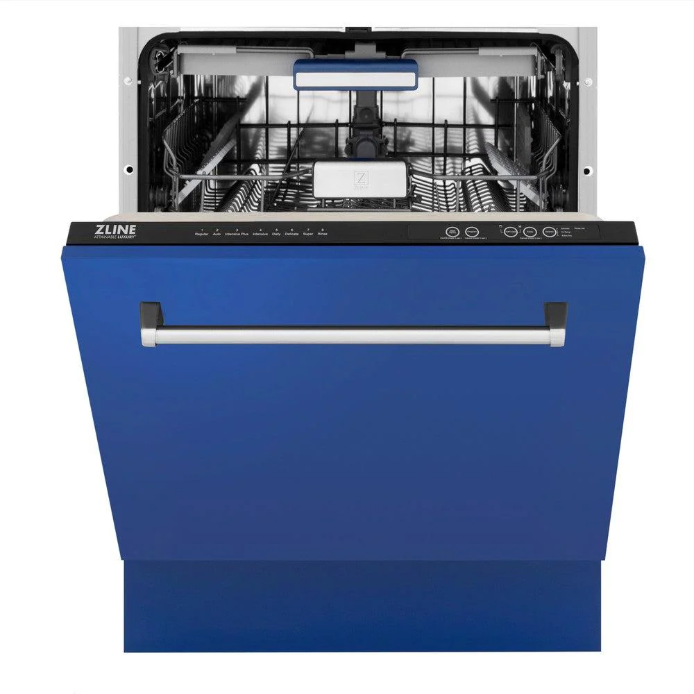 ZLINE 24" Tallac Series 3rd Rack Tall Tub Dishwasher in Blue Matte with Stainless Steel Tub, 51dBa (DWV-BM-24) - Image 5