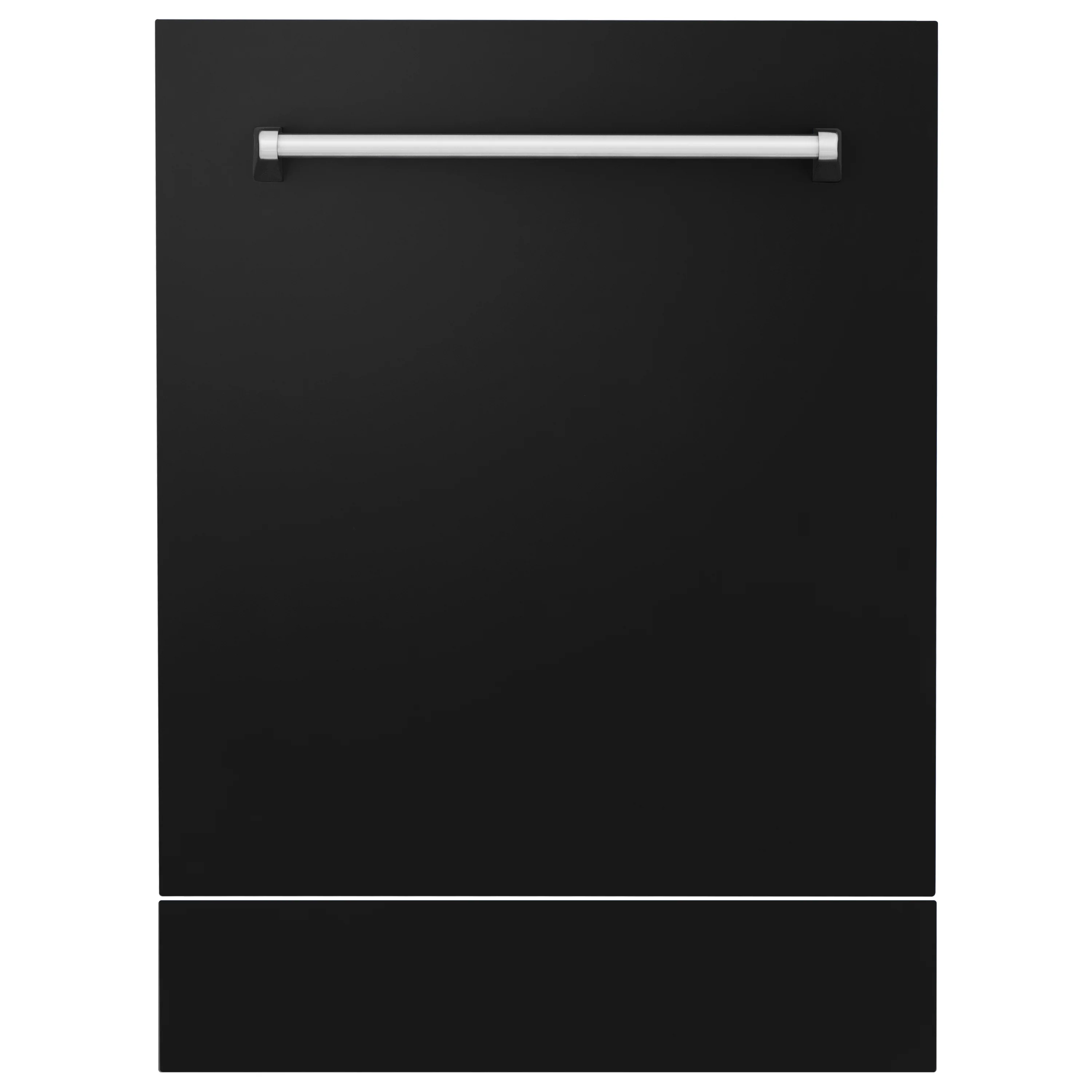 ZLINE 24" Tallac Dishwasher Panel in Black Matte with Traditional Handle (DPV-BLM-24) - Image 3