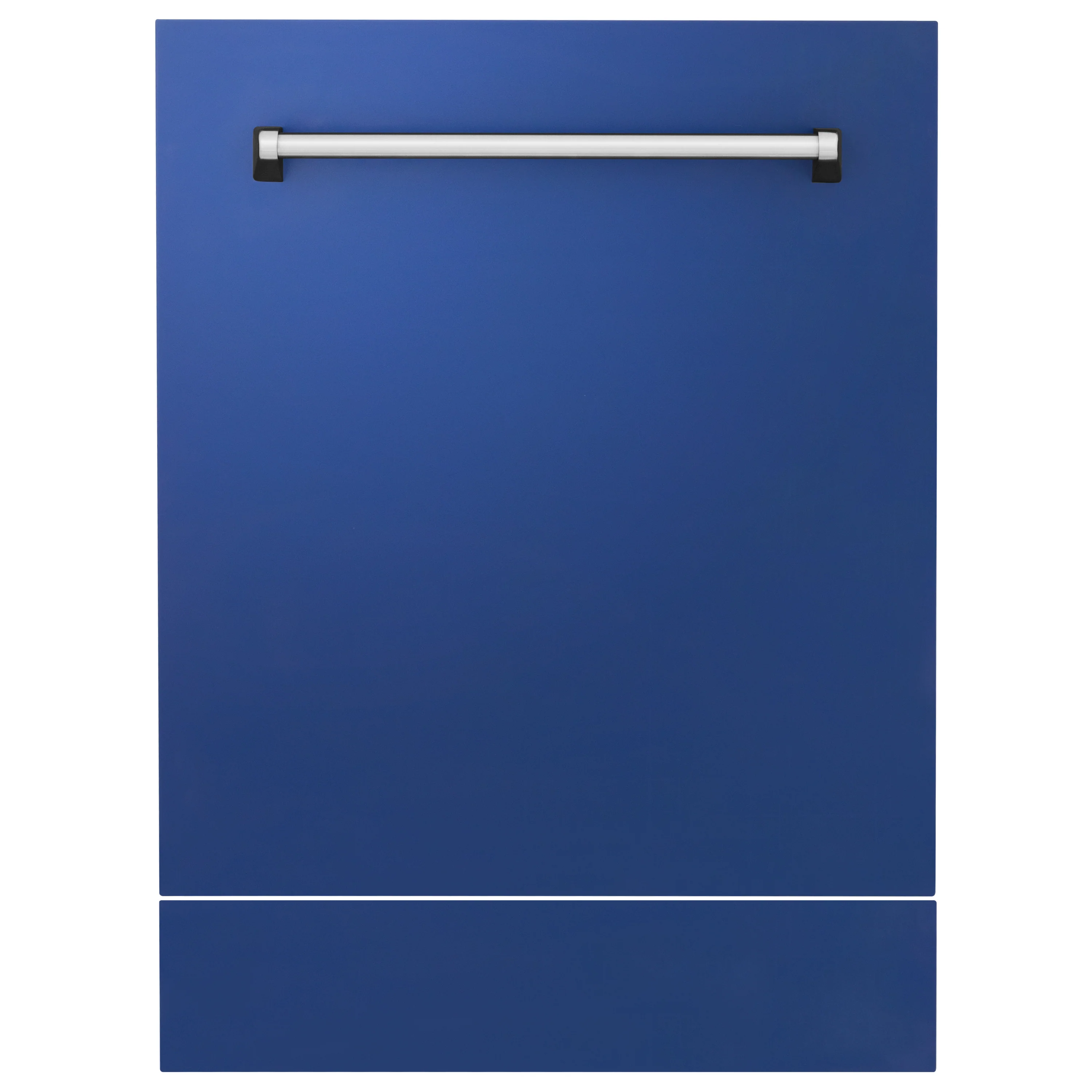 ZLINE 24" Tallac Dishwasher Panel in Blue Matte with Traditional Handle (DPV-BM-24) - Image 3