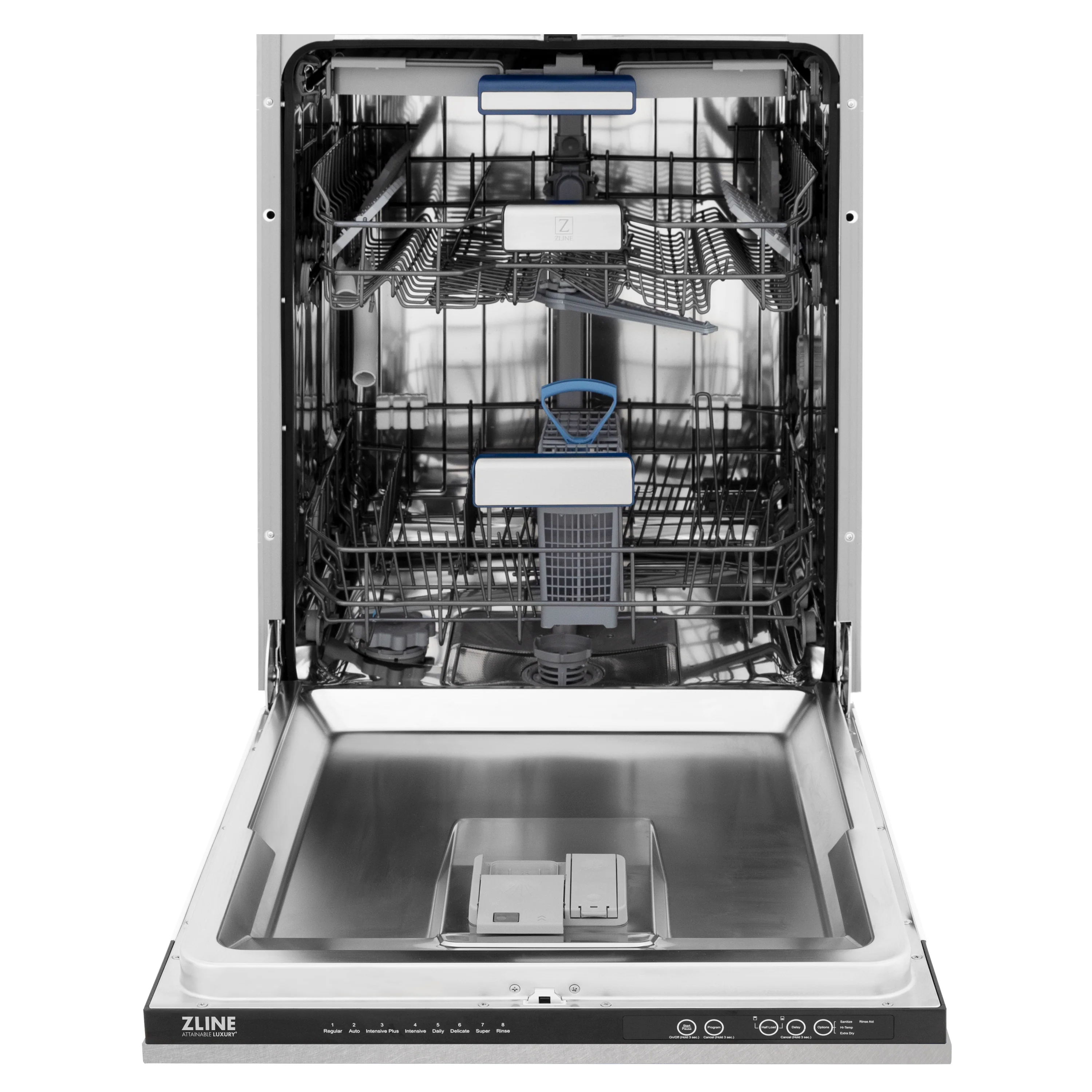 ZLINE 24 in. Tallac Series 3rd Rack Tall Tub Dishwasher with Satin Stainless Steel Panel and Stainless Steel Tub, 51dBa (DWV-SN-24) - Image 19