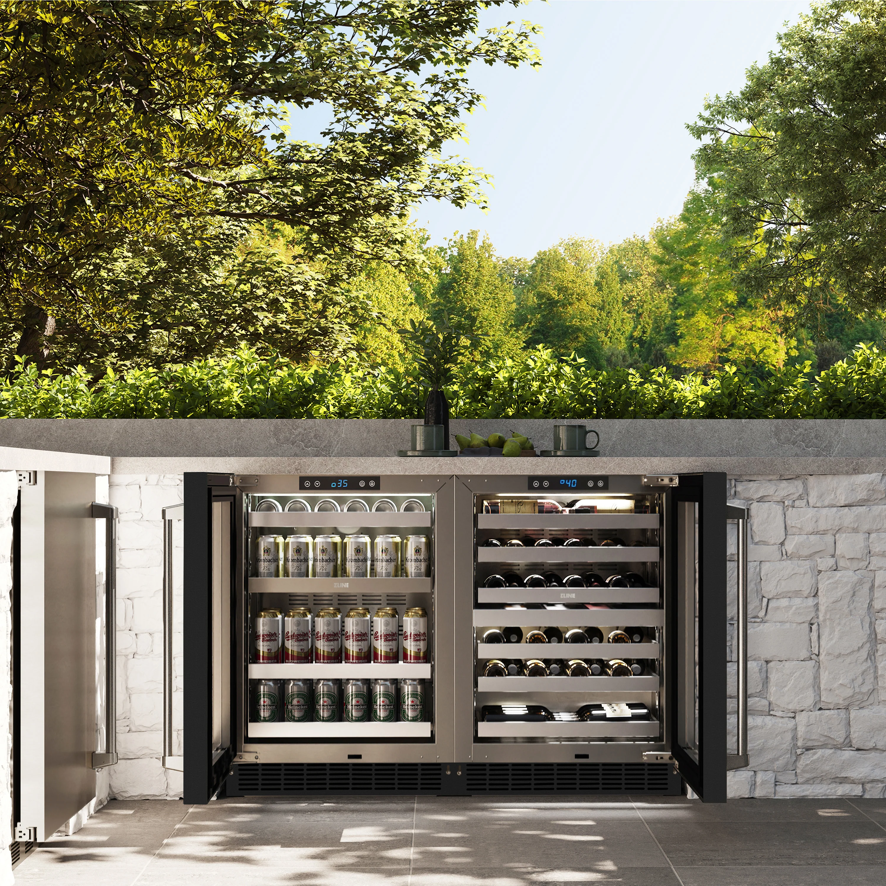 ZLINE 24 in. Touchstone Dual Zone 44 Bottle Wine Cooler With Black Matte Glass Door (RWDO-BLM-24) - Image 14