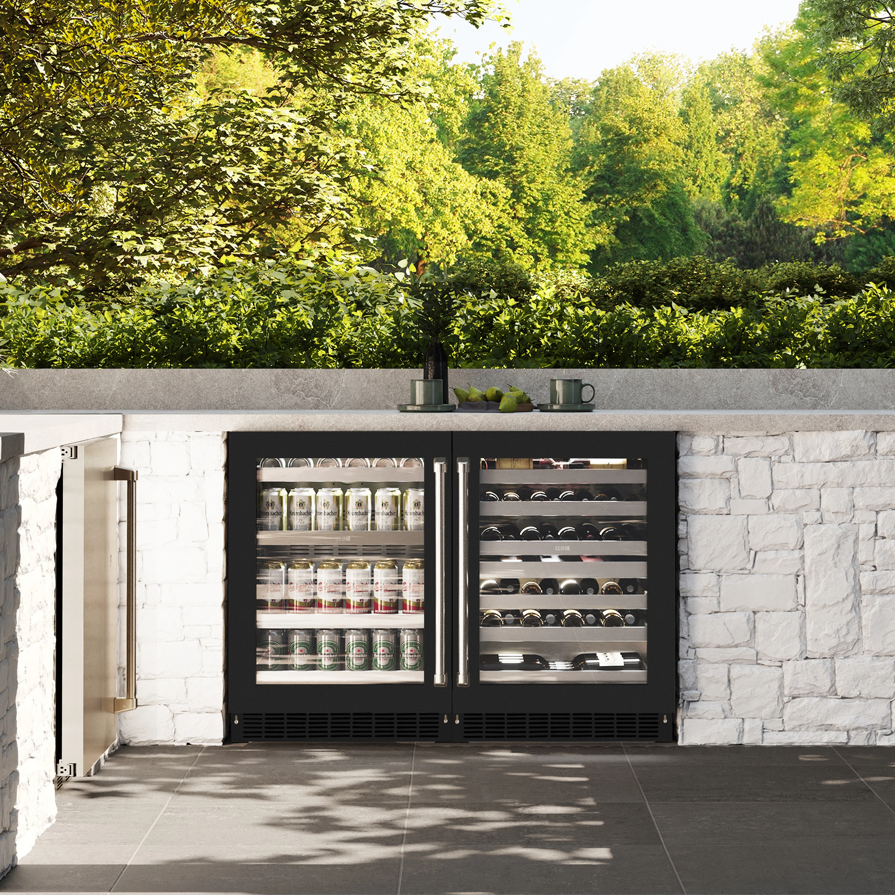 ZLINE 24 in. Touchstone Dual Zone 44 Bottle Wine Cooler With Black Matte Glass Door (RWDO-BLM-24) - Image 2