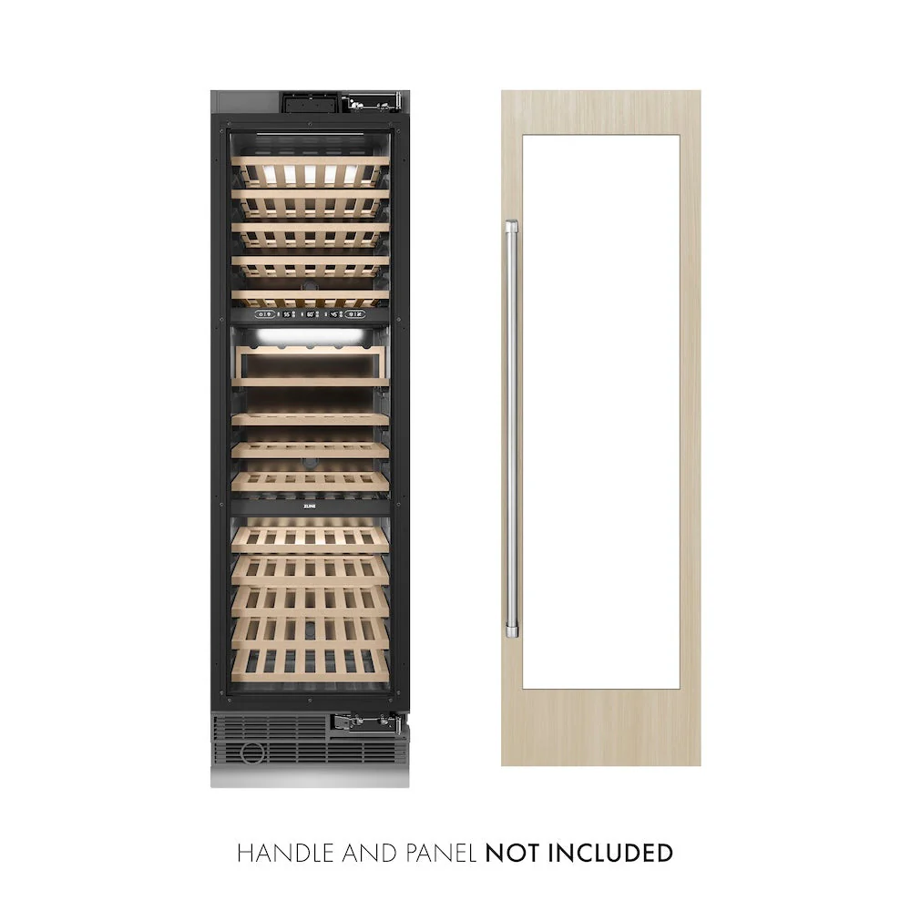 ZLINE 24 in. 12.4 cu. ft. Triple Zone 100 Bottle Panel Ready Column Wine Cooler (RBCWV-24) - Image 2
