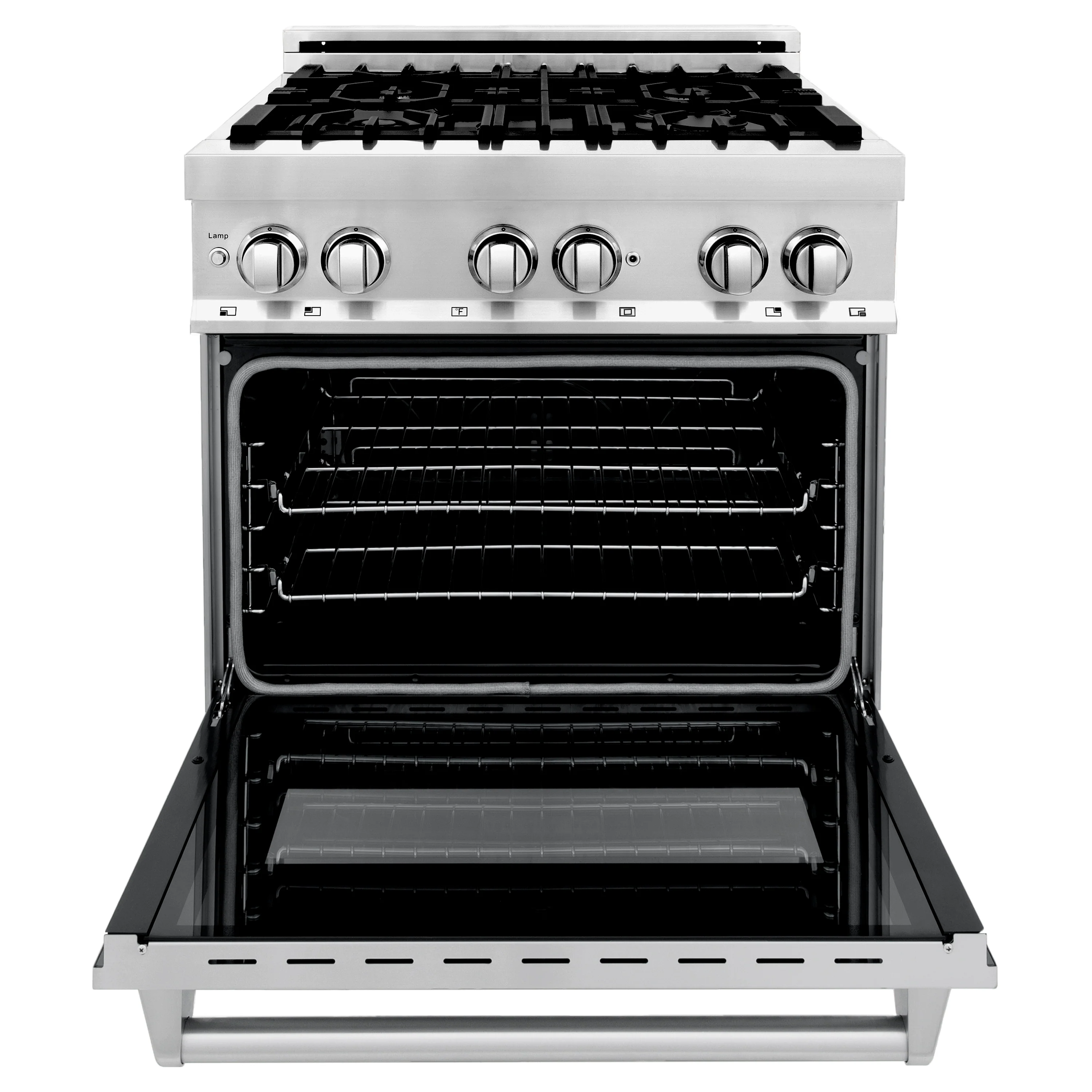 ZLINE 30" 4.0 cu. ft. Electric Oven and Gas Cooktop Dual Fuel Range with Griddle in Stainless Steel (RA-GR-30) - Image 3