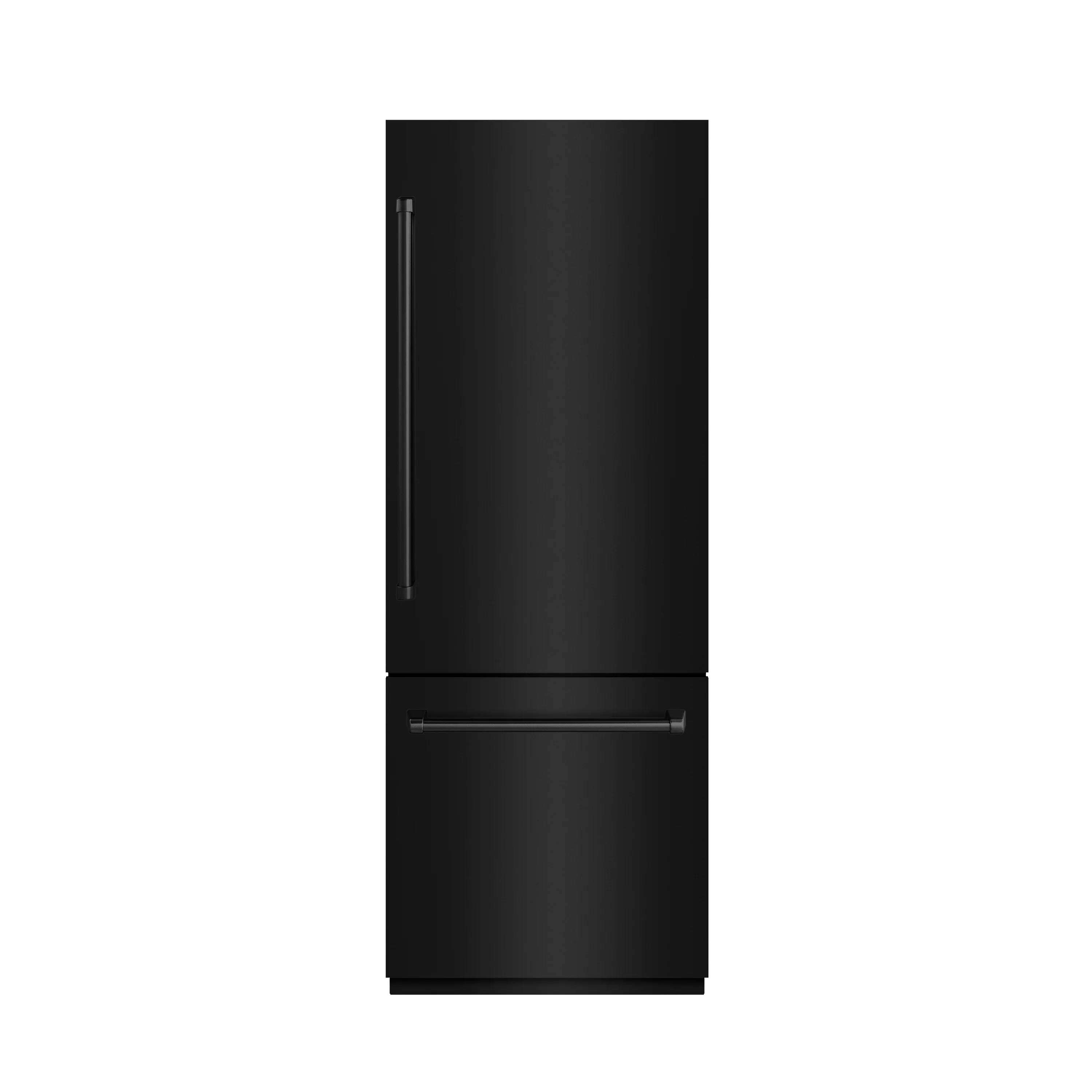 ZLINE 30 in. 16.1 cu. ft. Built-In Bottom Freezer Refrigerator with Water Dispenser and Ice Maker in Black Stainless Steel with Graphite Gray Interior (GRBIV-BS-30) - Image 5