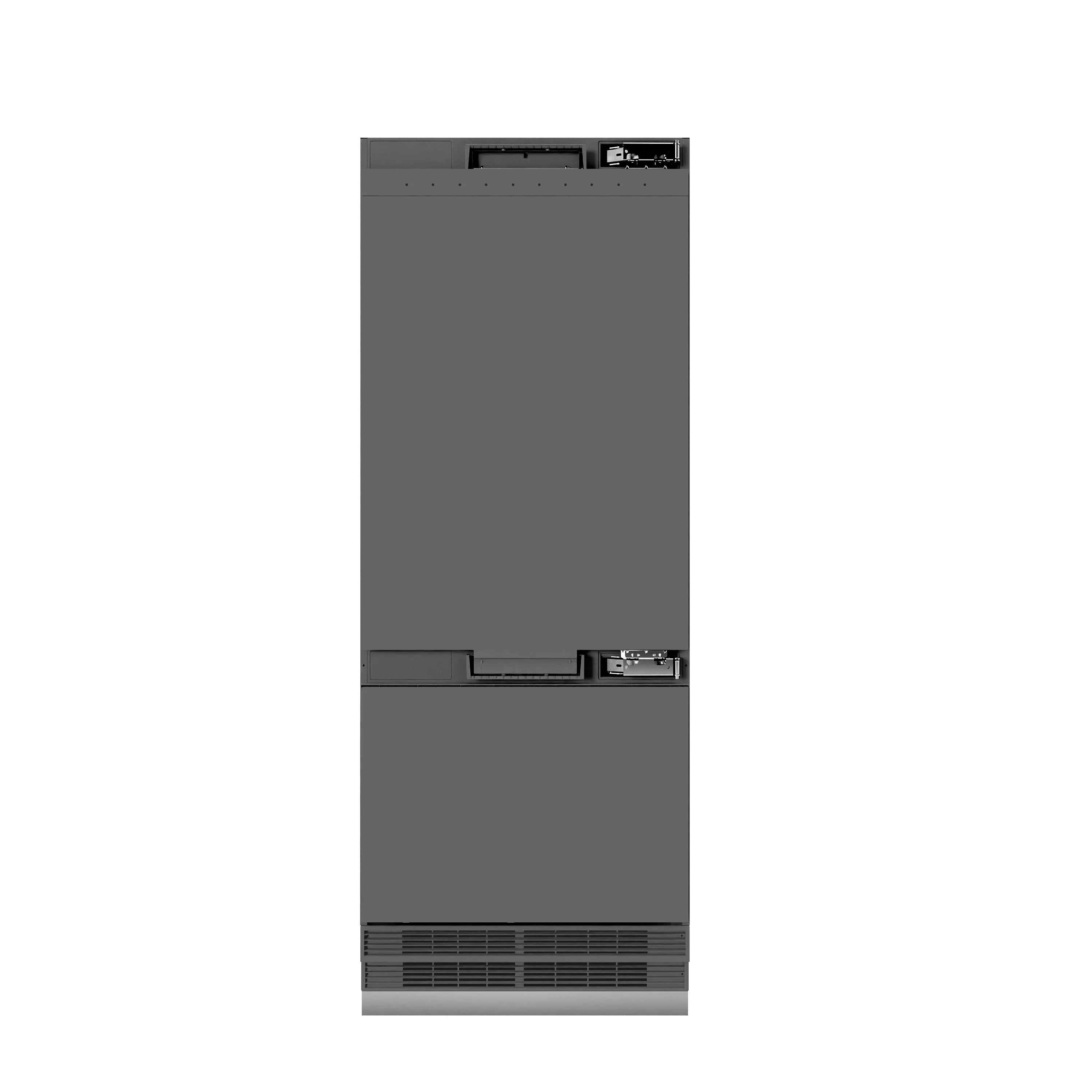 ZLINE 30 in. 16.1 cu. ft. Panel Ready Built-In Bottom Freezer Refrigerator with Water Dispenser and Ice Maker with Graphite Gray Interior (GRBIV-30) - Image 5