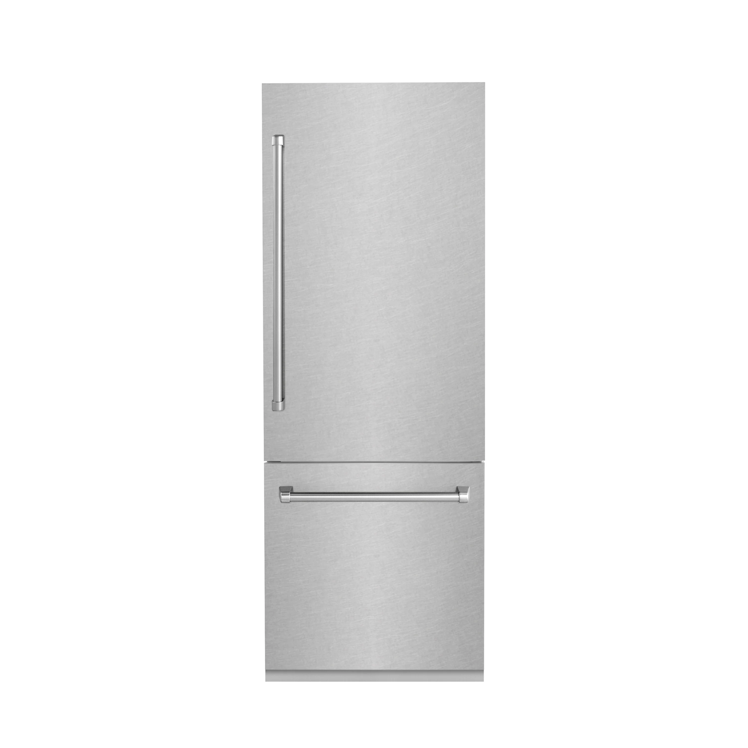 ZLINE 30 in. 16.1 cu. ft. Built-In Bottom Freezer Refrigerator with Water Dispenser and Ice Maker in Satin Stainless Steel (RBIV-SN-30) - Image 5