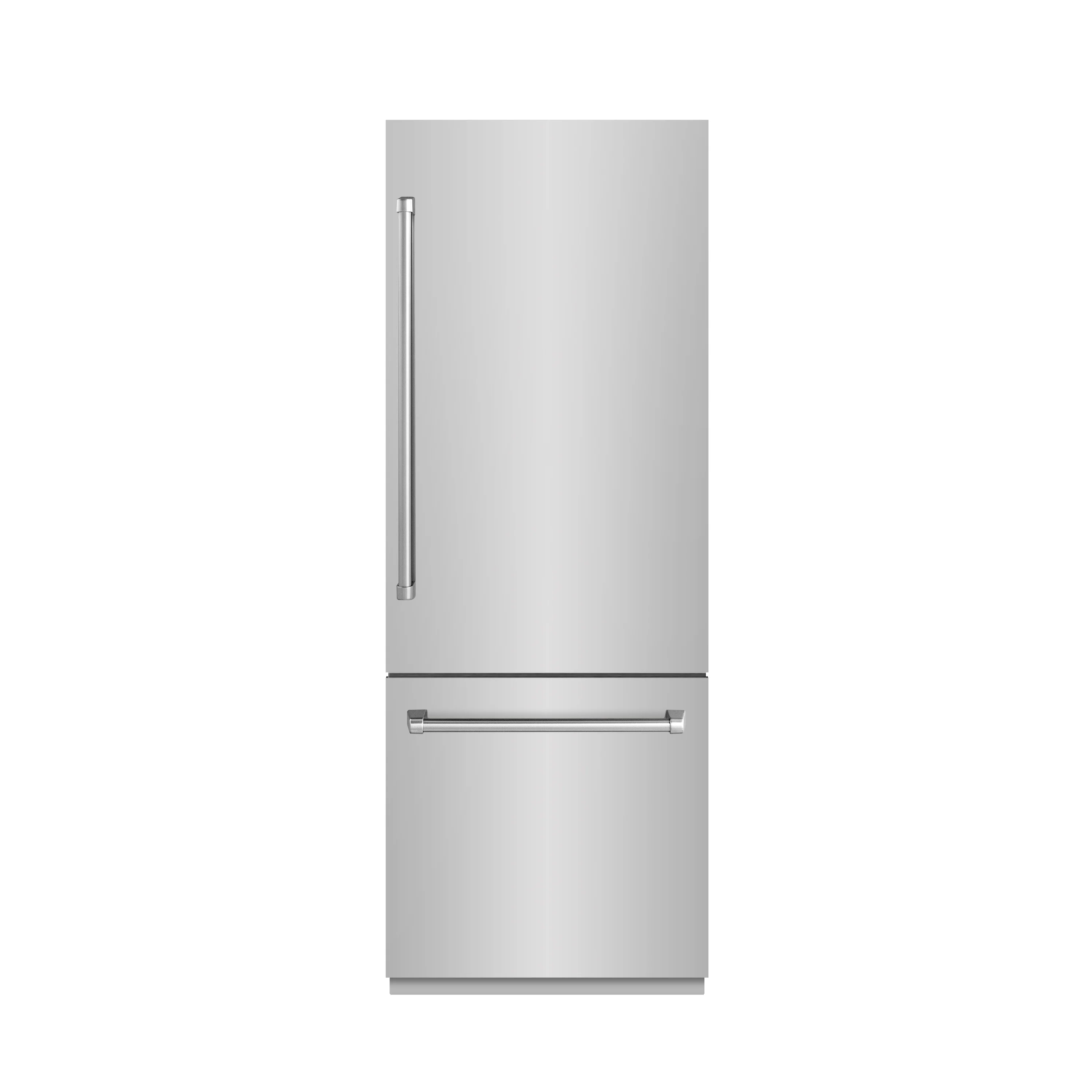 ZLINE 30 in. 16.1 cu. ft. Built-In Bottom Freezer Refrigerator with Water Dispenser and Ice Maker in Stainless Steel with Graphite Gray Interior (GRBIV-304-30) - Image 5
