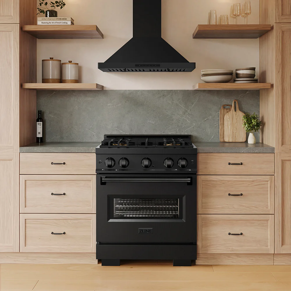 ZLINE 30 in. 4.2 cu. ft. Classic Dual Fuel Range with 4 Burner DuoPro™ Cooktop and Electric Convection Oven in Black Stainless Steel (PCDRB-30) - Image 6