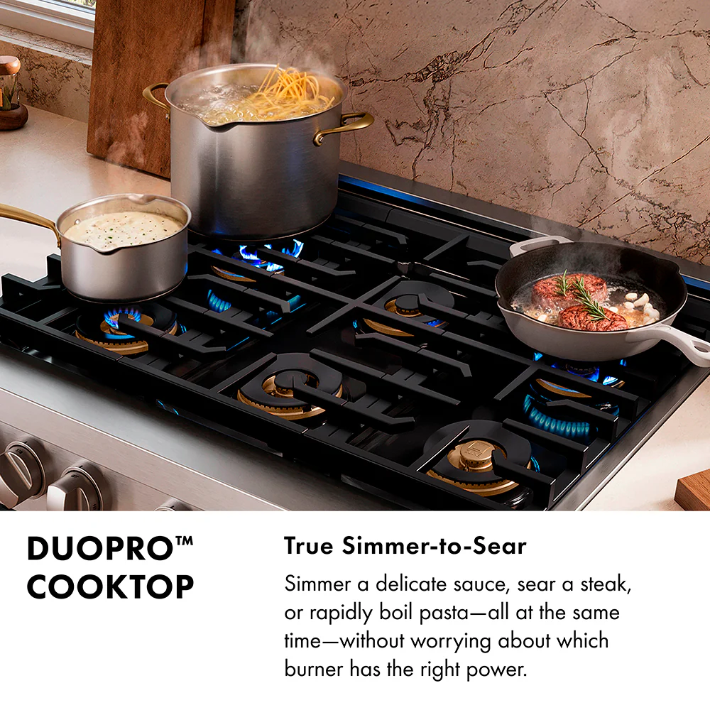 ZLINE 30 in. 4.2 cu. ft. Classic Dual Fuel Range with 4 Burner DuoPro™ Cooktop and Electric Convection Oven in Satin Stainless Steel (PCDRS-30) - Image 3