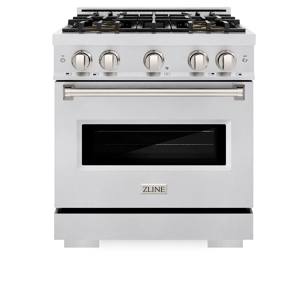ZLINE 30 in. 4.2 cu. ft. Classic Dual Fuel Range with 4 Burner DuoPro™ Cooktop and Electric Convection Oven in Satin Stainless Steel (PCDRS-30) - Image 8