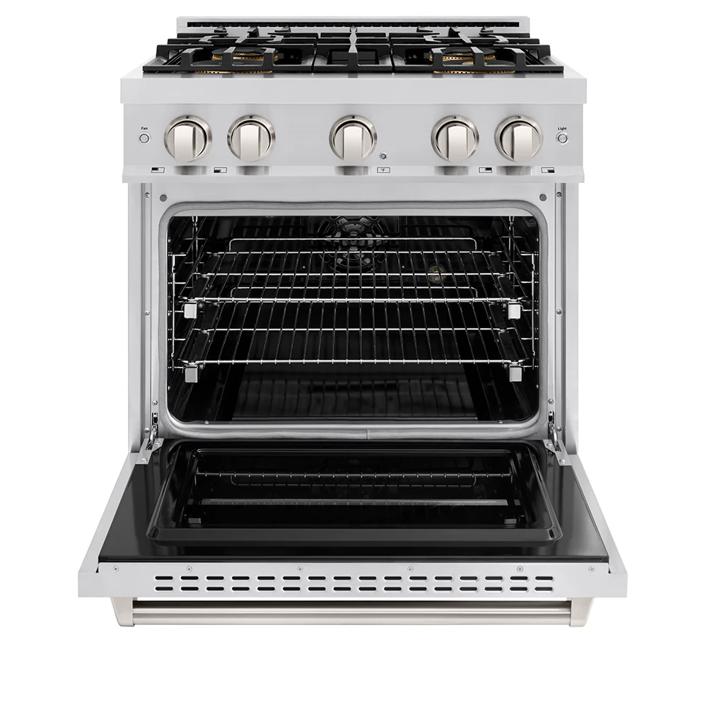 ZLINE 30 in. 4.2 cu. ft. Classic Dual Fuel Range with 4 Burner DuoPro™ Cooktop and Electric Convection Oven in Stainless Steel (PCDR30) - Image 9