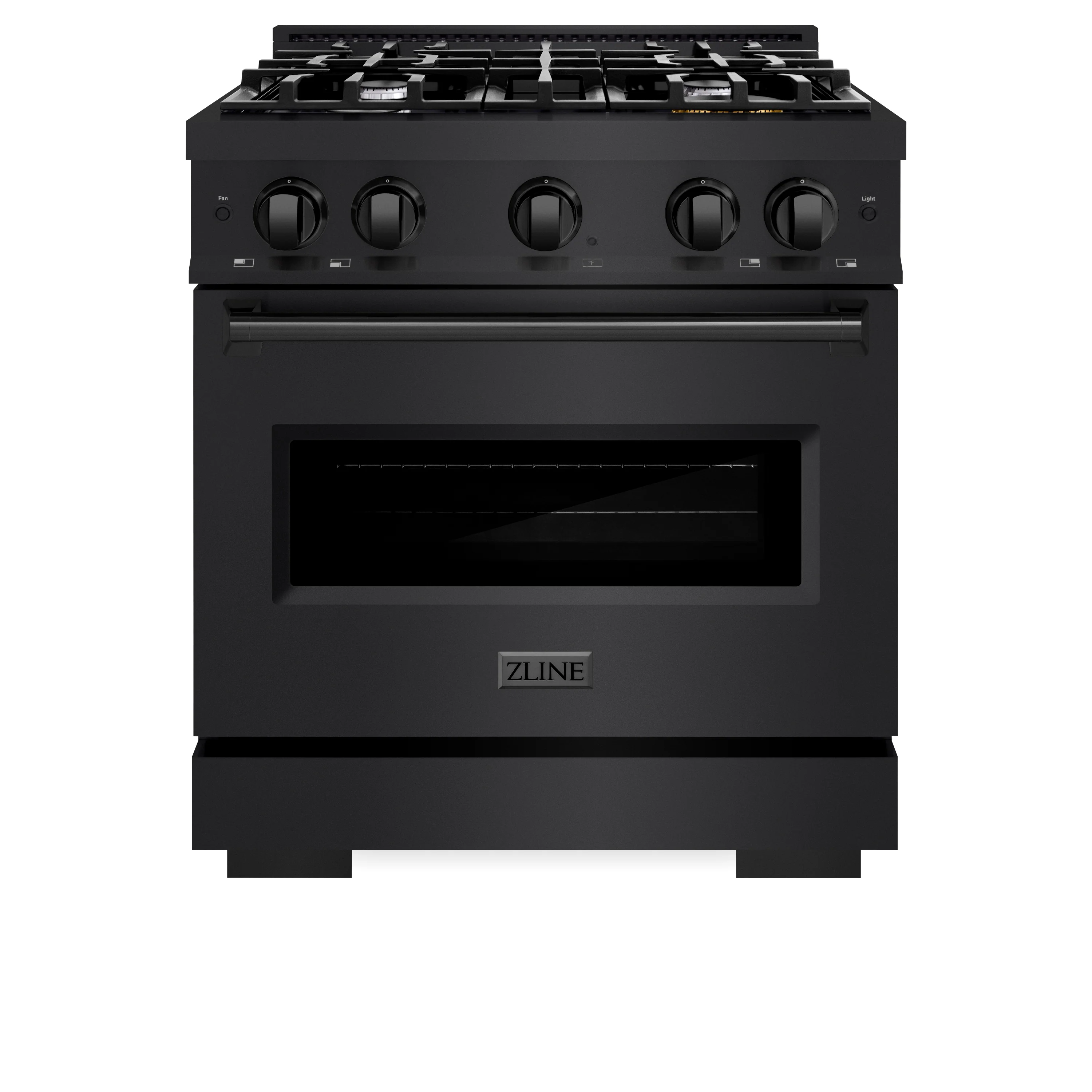 ZLINE 30 in. 4.2 cu. ft. Classic Gas Range with 4 Burner Cooktop and Convection Gas Oven in Black Stainless Steel (CGRB-30) - Image 5