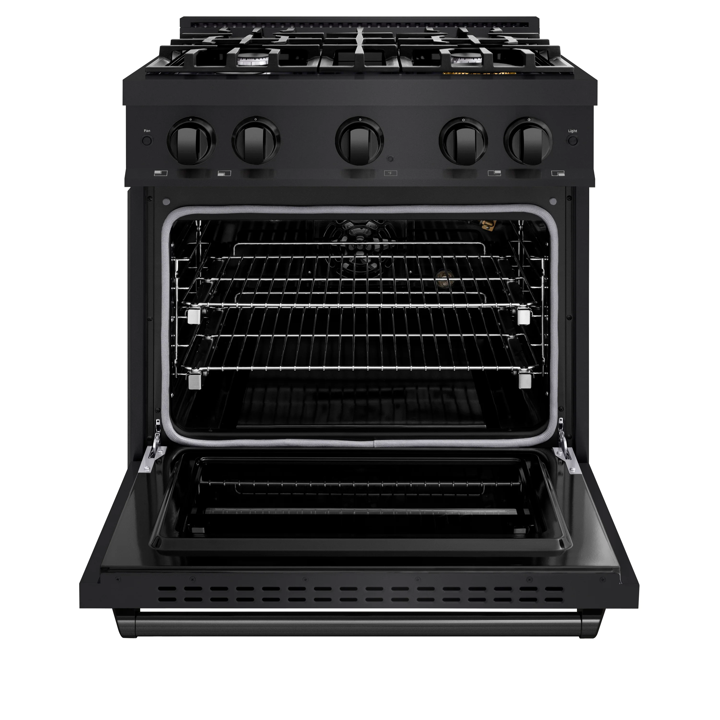 ZLINE 30 in. 4.2 cu. ft. Classic Gas Range with 4 Burner Cooktop and Convection Gas Oven in Black Stainless Steel (CGRB-30) - Image 6